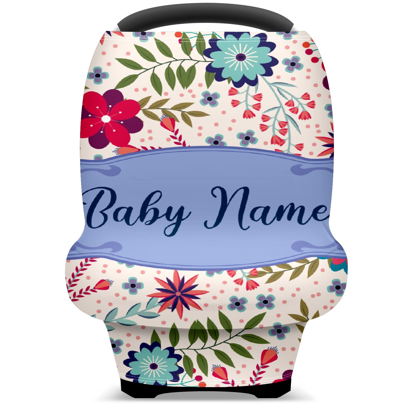 Soft Stretchy Baby Car Seat Cover & Nursing Scarf - Universal Infant Carrier Canopy for Stroller, Car Seat & Breastfeeding - Perfect for New Moms On-The-Go