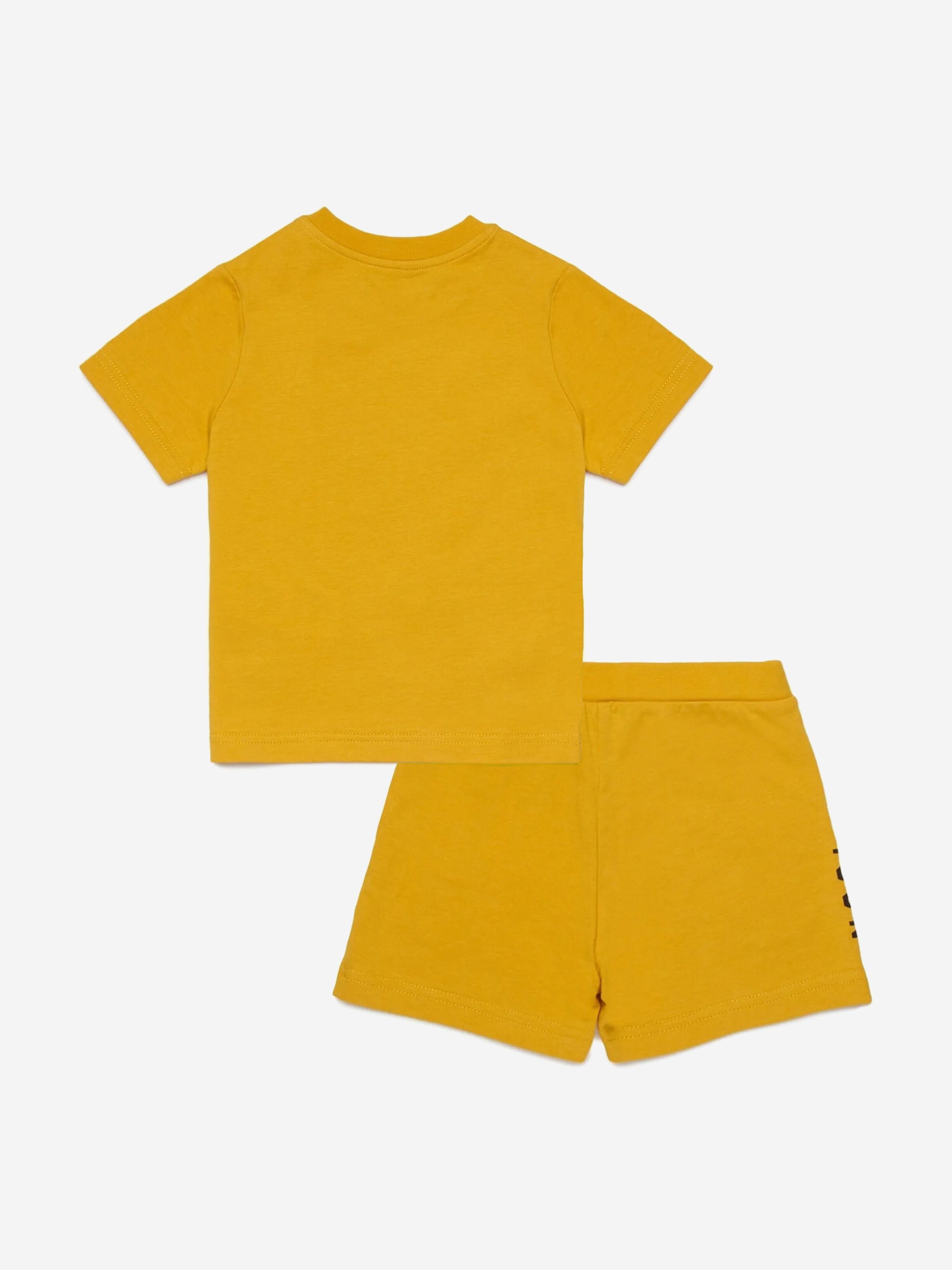 Baby Icon Short Sleeve Pajama Set - Soft Cotton Yellow Sleepwear for Toddlers & Infants | Perfect for Playtime, Bedtime & Lounging