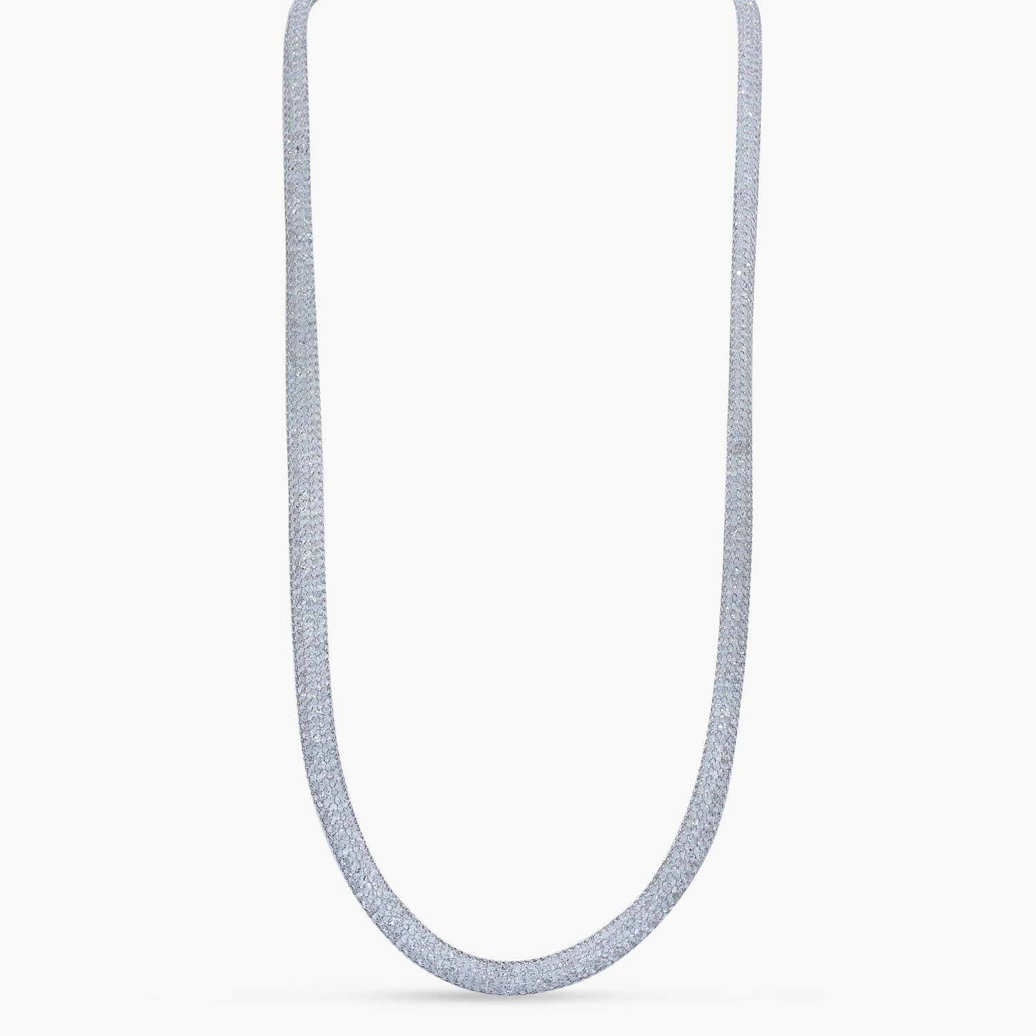 Flat Mesh Chain Necklace for Women - Dainty Gold Silver Layered Choker Pendant Jewelry - Perfect for Everyday Wear, Date Night & Gift Giving