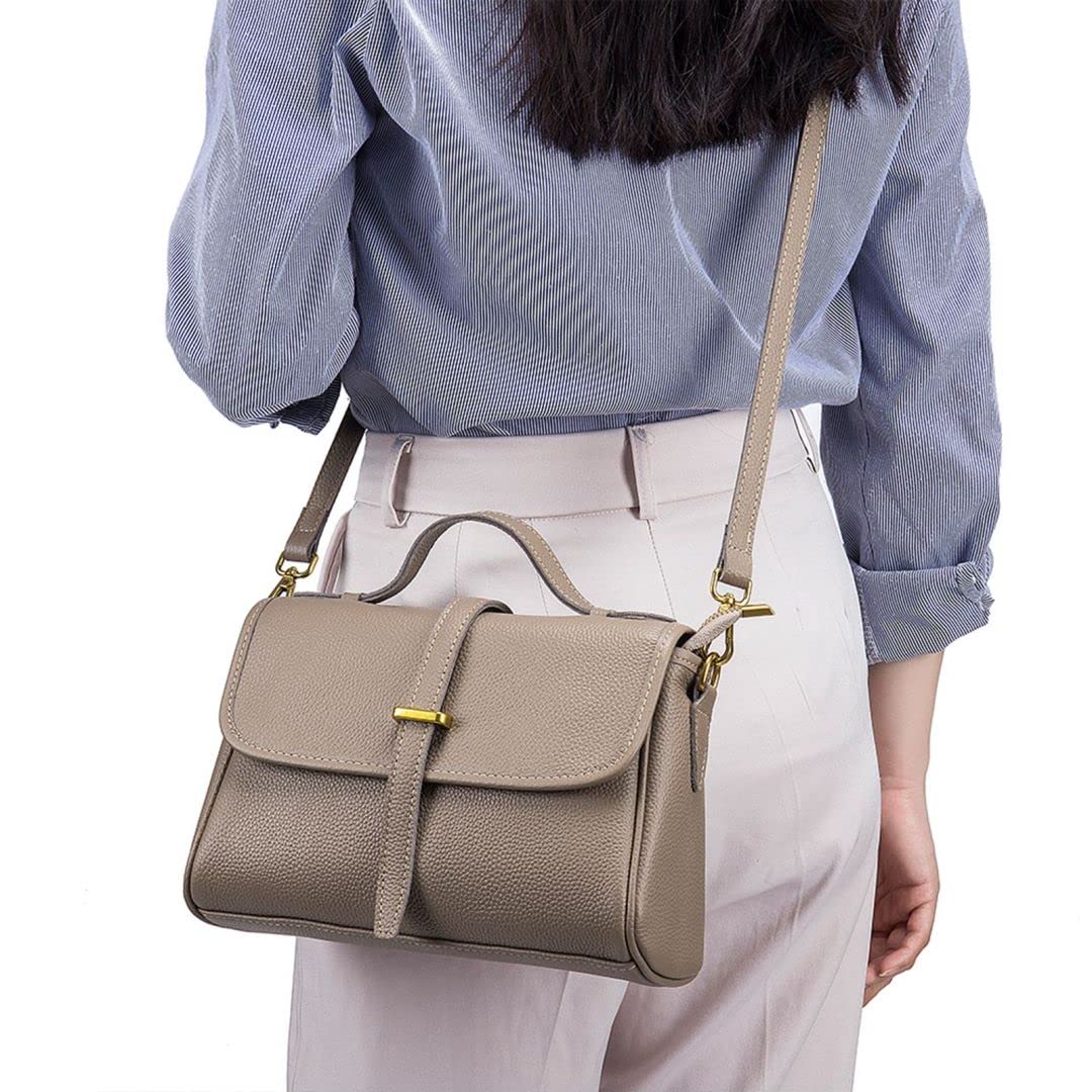 Stylish Medium Crossbody Bags for Women - Genuine Leather Shoulder Handbag - Casual Messenger Purse (Black) - Perfect for Work, Travel & Everyday Use