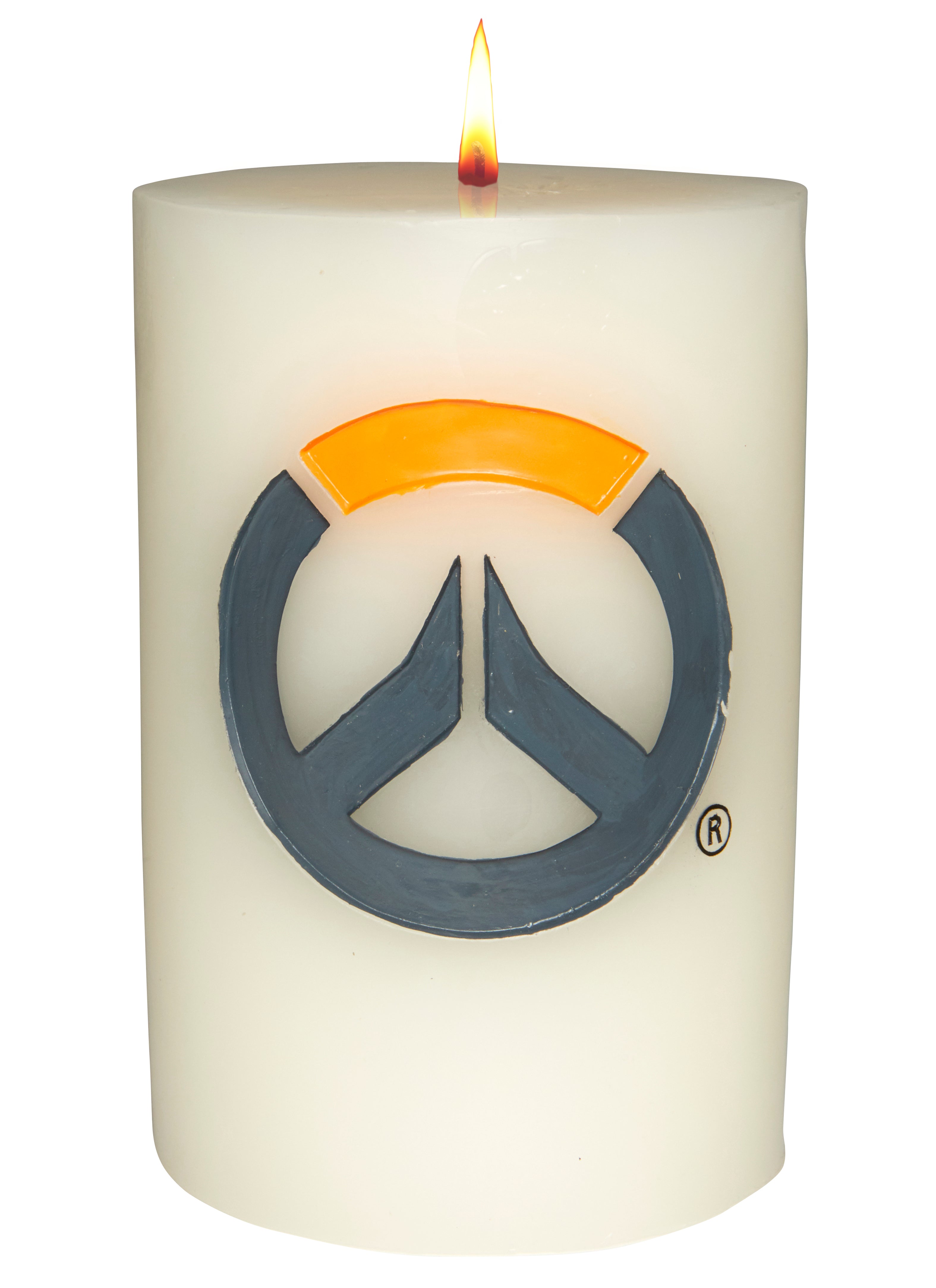 Overwatch Themed Sculpted Insignia Scented Candle - Perfect for Gaming Room Decor, Gift for Gamers & Collectors