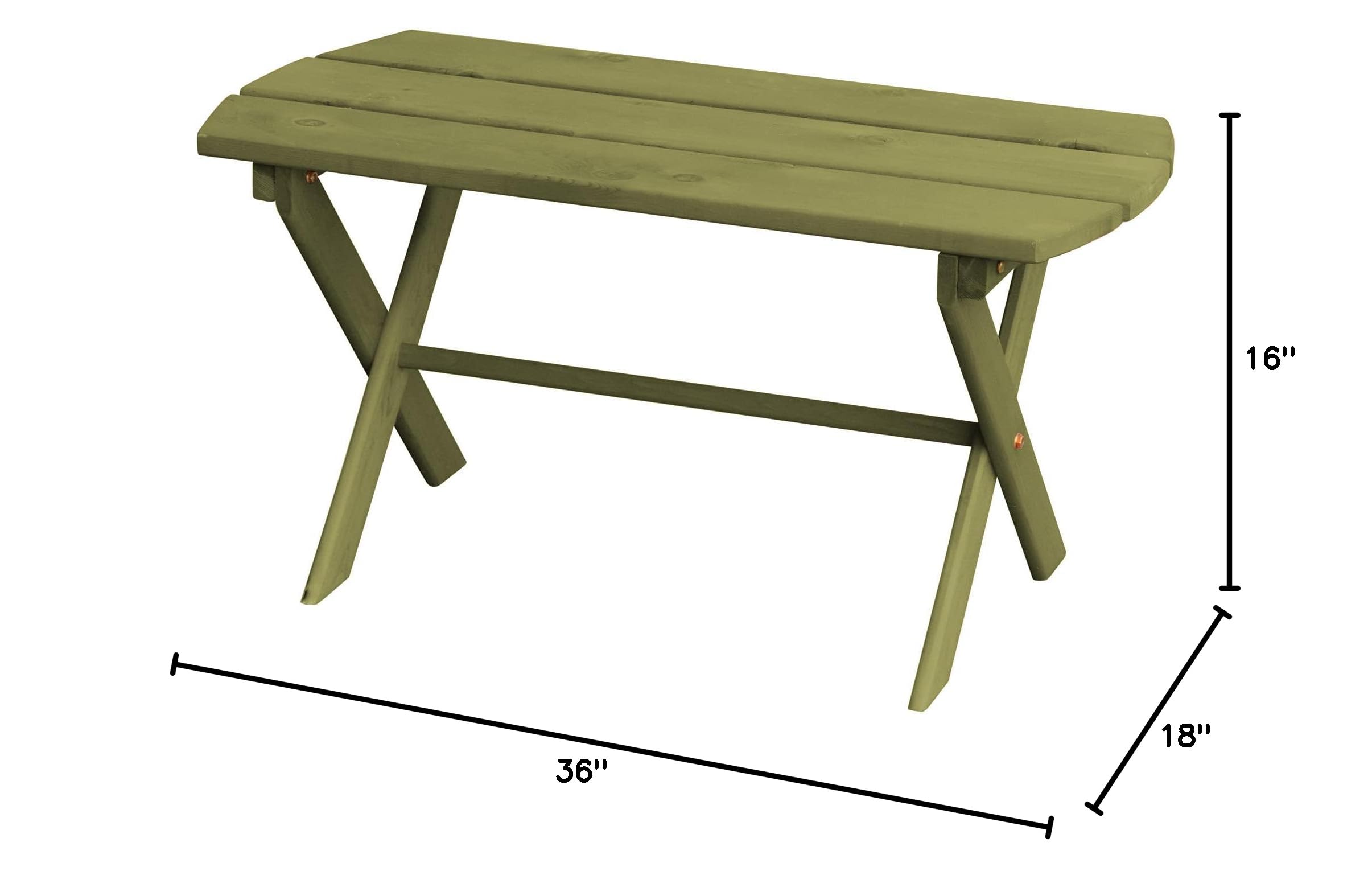 Folding Coffee Table with Cedar Wood & Linden Leaf Stain - Compact & Stylish for Small Spaces, Living Room, or Patio Use