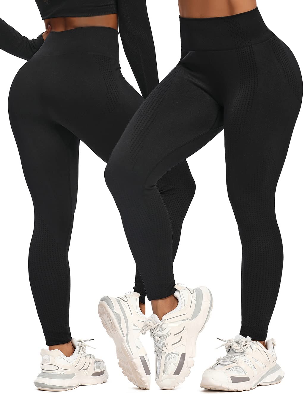 CROSS1946 High Waist Seamless Yoga Pants for Women - Butt Lifting Workout Leggings, Stretchy Gym Tights for Yoga, Running & Fitness (Perfect for Yoga, Pilates & Lounge Wear)
