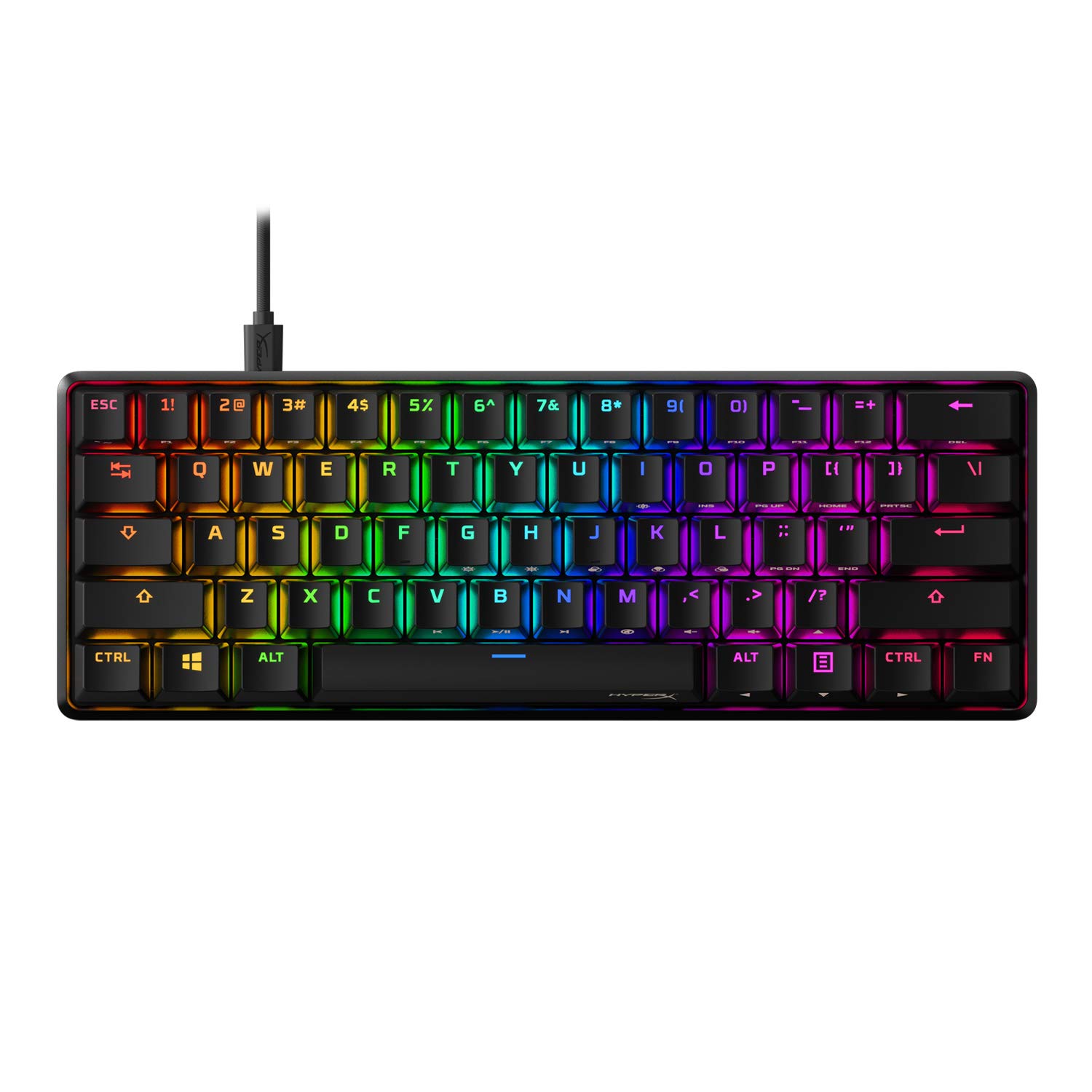 HyperX Alloy Origins 60 Mechanical Gaming Keyboard - Compact 60% Form Factor with HyperX Red Linear Switches | HyperX Pulsefire Surge RGB Gaming Mouse | PC Gaming Setup for Esports & FPS Games