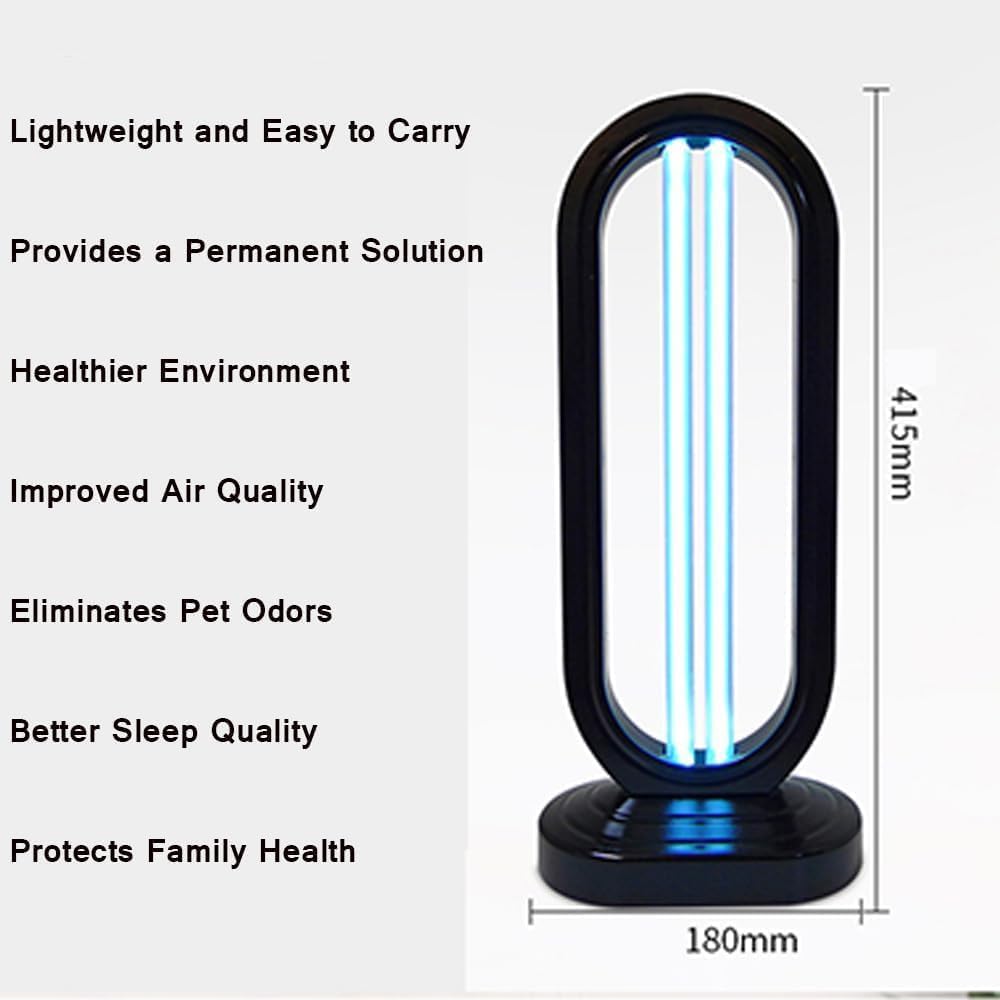 **UVLizer Uvo254 UV-C Disinfection Lamp with 3-Speed Timer & Remote Control - Covers 430 Sq Ft - Ideal for Home, School & Office Sanitization (3-Pack)**