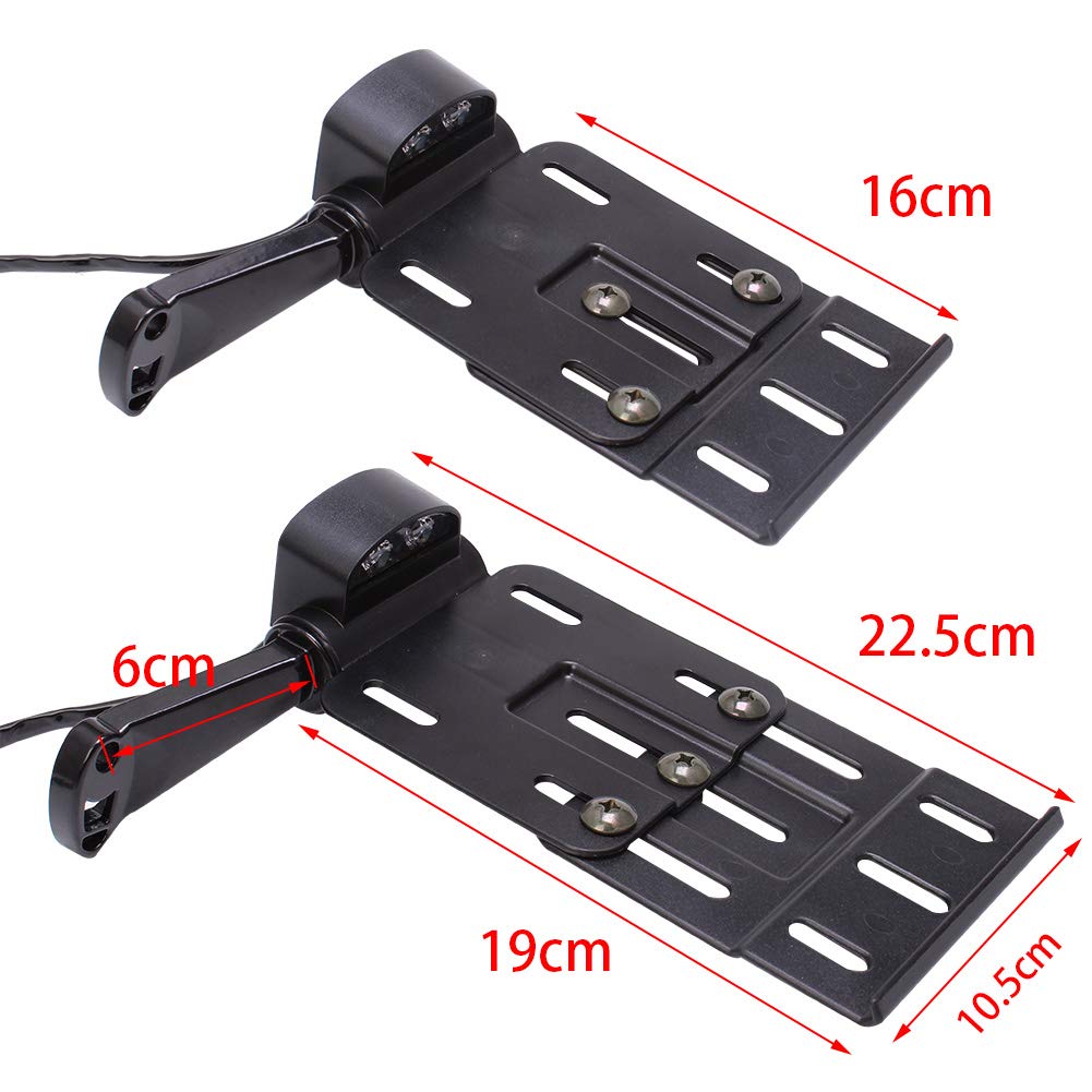 LED Motorcycle License Plate Frame with Side Mount - Universal Fit for Harley Sportster XL1200 XL883L - Durable Aluminum Alloy for Night Riding & Custom Bike Builds