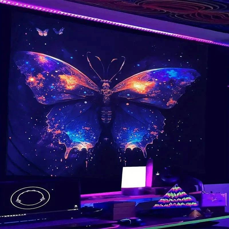 Blacklight Butterfly UV Flashlight - Perfect for Glow Parties, Halloween Decor & Nighttime Adventures