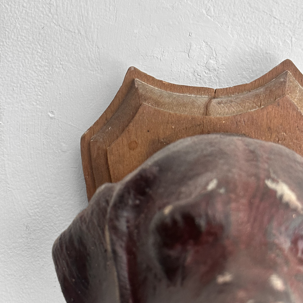 Hand-Carved Black Forest Dog Head Figurine (#546) - Unique Home Decor & Collectible for Pet Lovers
