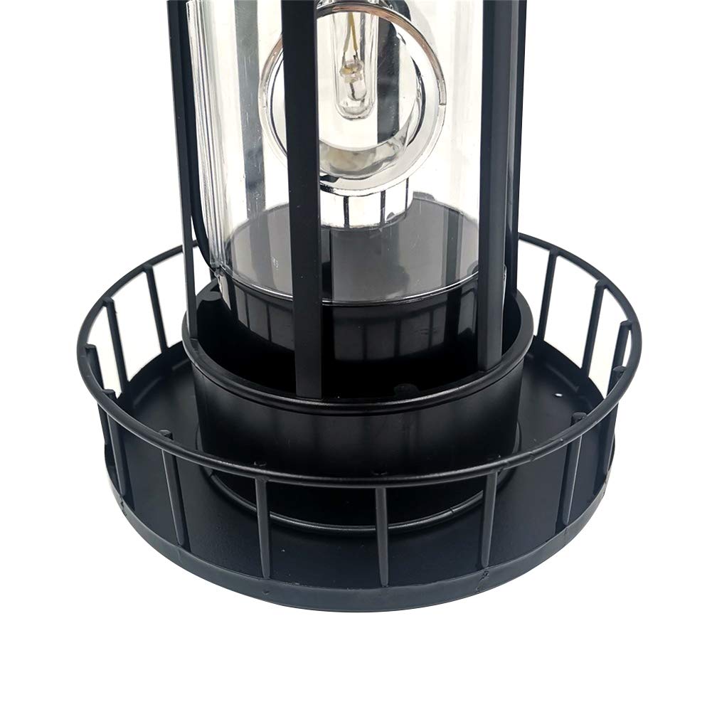 Solar Powered Lighthouse Light - 360° Rotating IP65 Waterproof Outdoor Garden Decor for Lawn, Patio, Pond & Yard | Landscape Beacon with Smoke Effect | Perfect for Backyard, Pathway & Nighttime Ambience