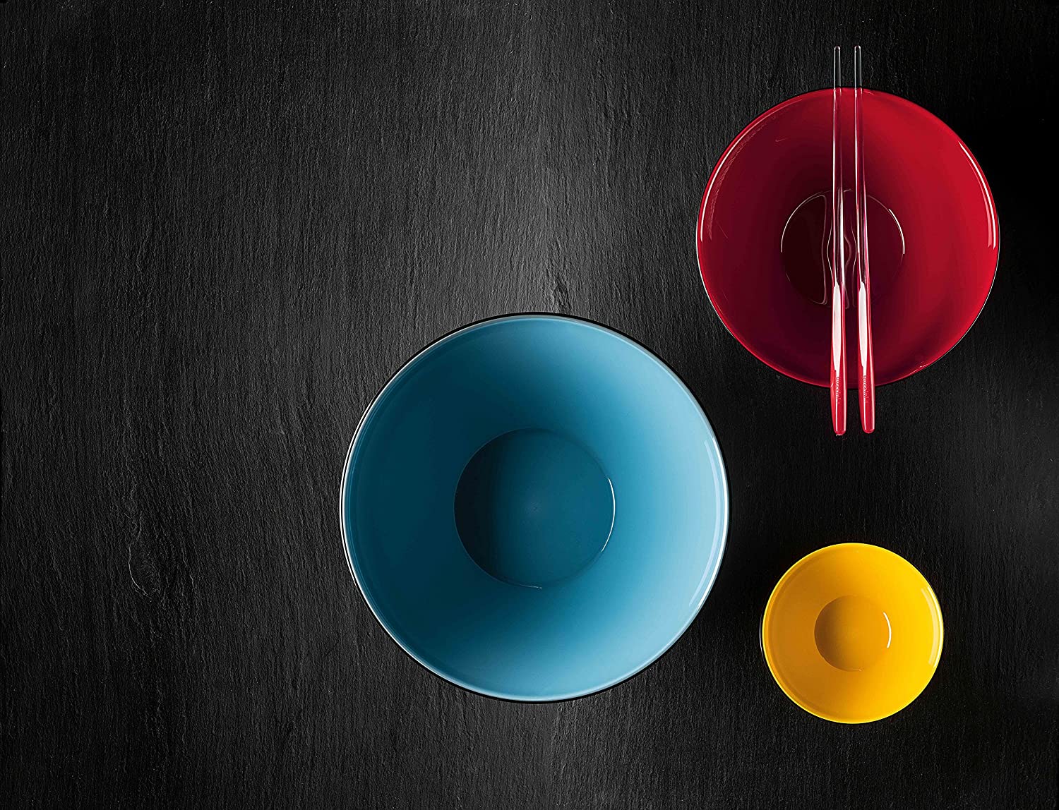 Guzzini My Fusion Small Bowls Set of 2 - BPA Free Shatter Resistant Acrylic Bowls, 4 3/4 Inch Diameter - Perfect for Desserts, Soups, Side Dishes - Grey & Yellow - Great for Kitchen, Dining, Party Serving & Food Storage