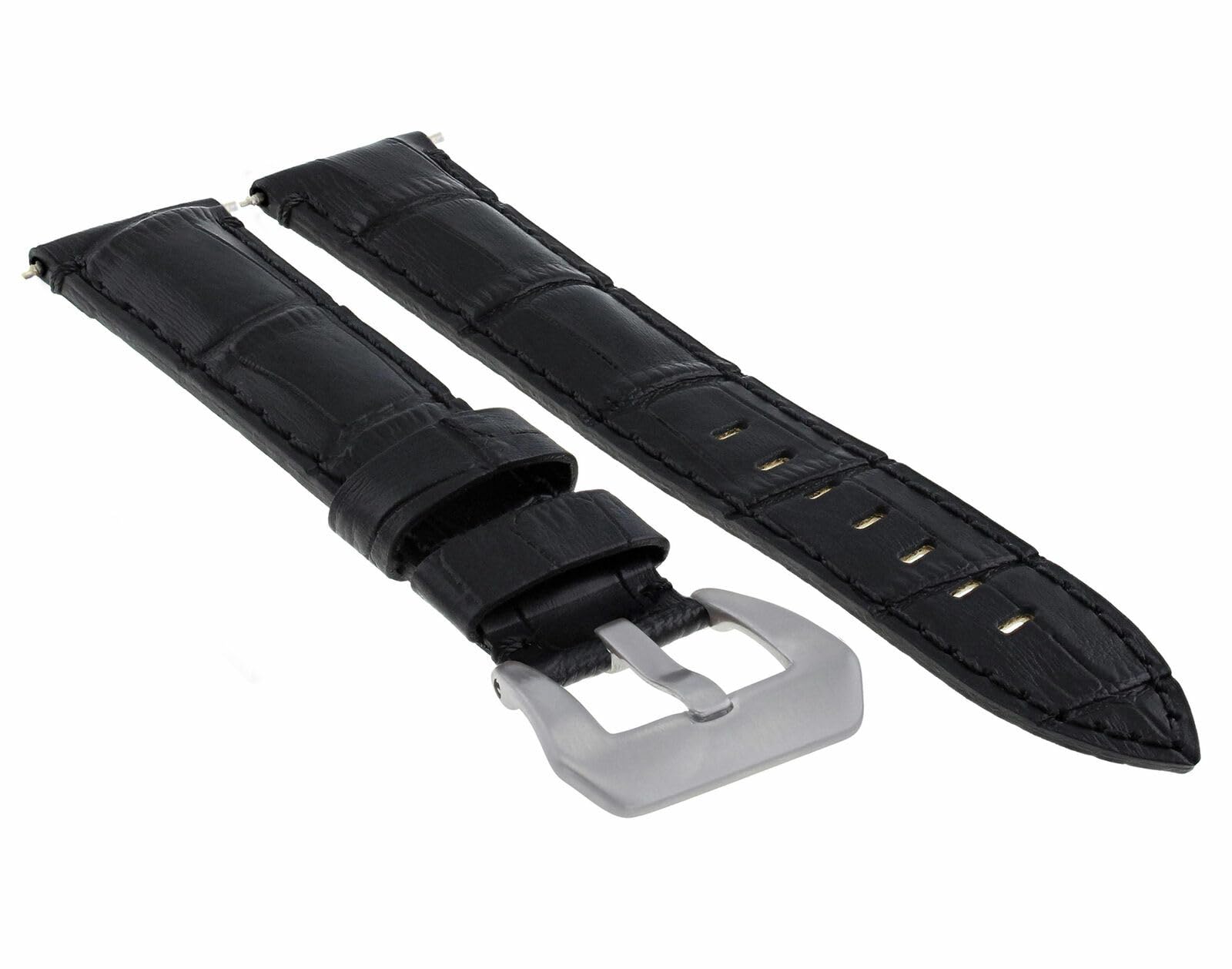 22-24mm Genuine Leather Watch Band Strap Replacement for Montblanc Timewalker Chrono - Durable & Stylish Watch Accessory for Business, Casual & Formal Occasions