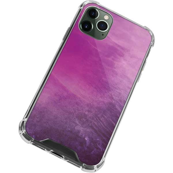 Skinit Clear Phone Case for iPhone 11 Pro Max - Purple Space Marble Design | Protective Slim Cover | Perfect for Everyday Use & Travel