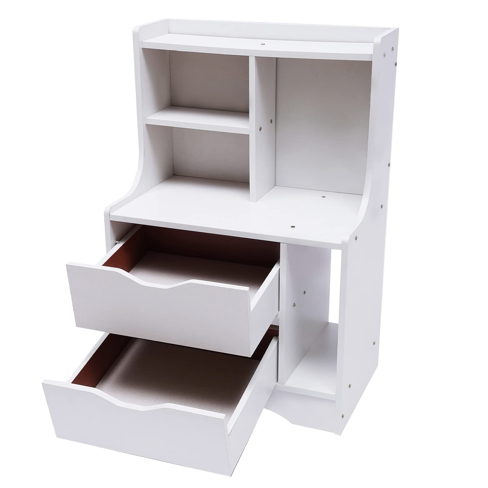 TBVECHI Nightstand with Storage Drawers - Modern Accent End Table for Bedroom, Nursery, Playroom & Dorm - Compact Bedside Chest with Ample Storage Space - Perfect for Organizing Books, Lamps & Bedroom Essentials