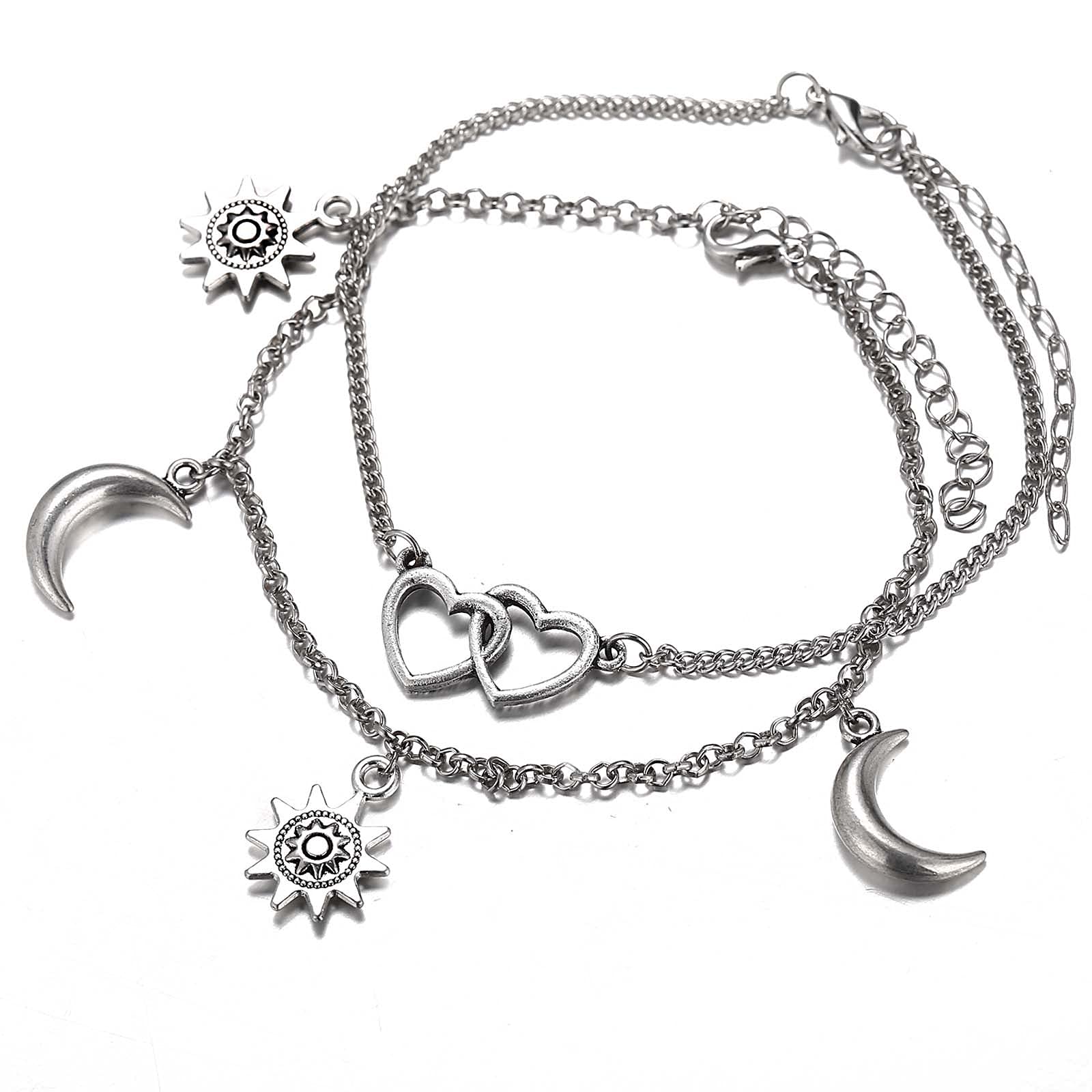 Pinklove Women's Ankle Bracelets - Rhinestone Foot Jewelry with Butterfly Charms for Beach & Summer Outfits | Cute Anklet for Casual Wear, Parties & Gifts