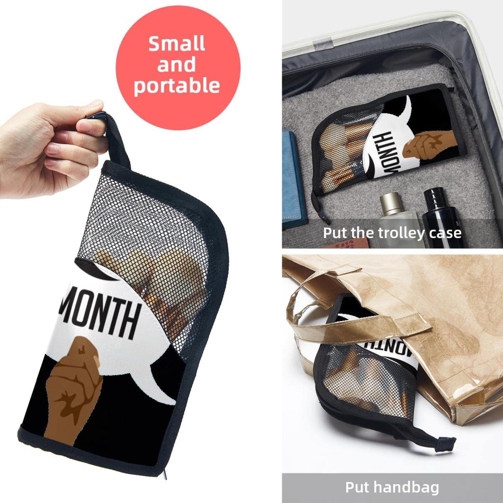 12-Piece Makeup Brush Organizer Bag with Portable Holder Case - Perfect Travel Cosmetic Brush Storage for Women | Great Gift for Women's History Month & Everyday Makeup Routine