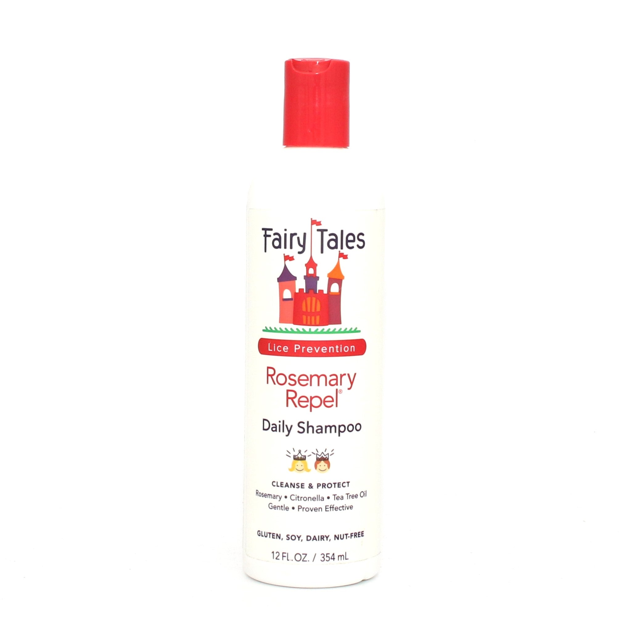 Fairy Tales Rosemary Repel Daily Shampoo 12 oz - Natural Lice Prevention & Head Protection for Kids - Perfect for School, Camp & Family Use