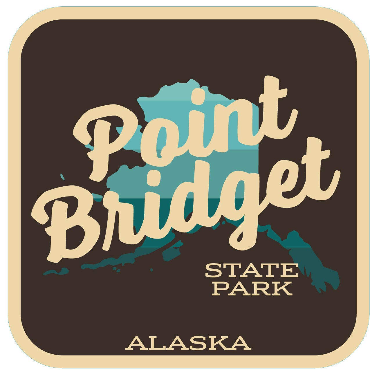 Point Bridget State Park Double Sided Stainless Steel Keychain - Camping & Hiking Accessories, Key Ring Holder for Car Keys - Perfect for Outdoor Adventures and Travel Enthusiasts