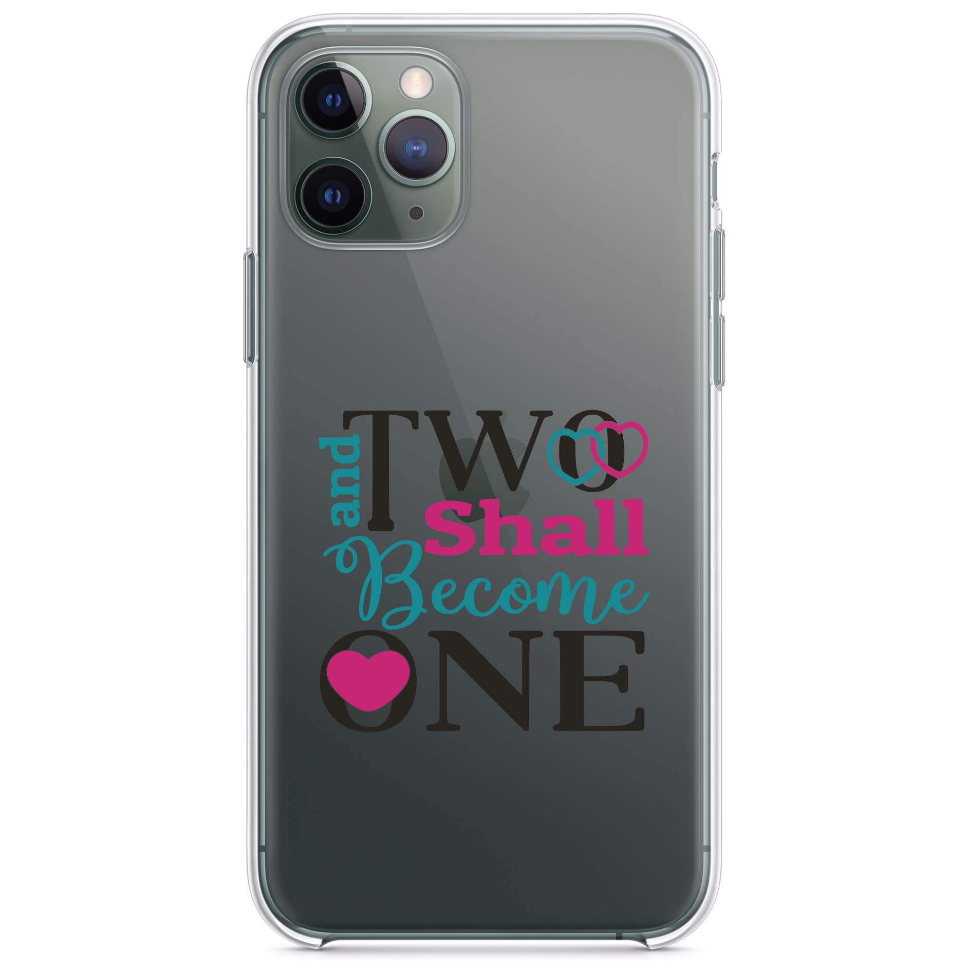 DistinctInk Clear Shockproof Hybrid Case for iPhone 13 Pro MAX (6.7 Inch) - TPU Bumper with Acrylic Back & Tempered Glass Screen Protector - Perfect for Weddings, Anniversaries & Special Occasions - Durable Protection for Everyday Use