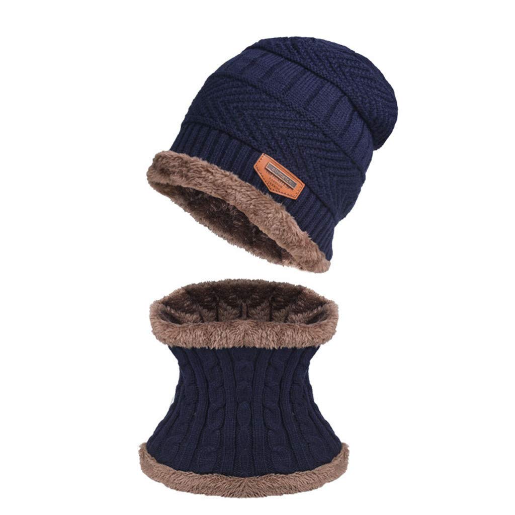 MALLOOM Winter Beanie Hat and Scarf Set for Men & Women - Warm Knit Skull Cap with Fleece Lining & Neck Warmer - Cozy Cold Weather Accessories for Skiing, Snowboarding and Outdoor Activities