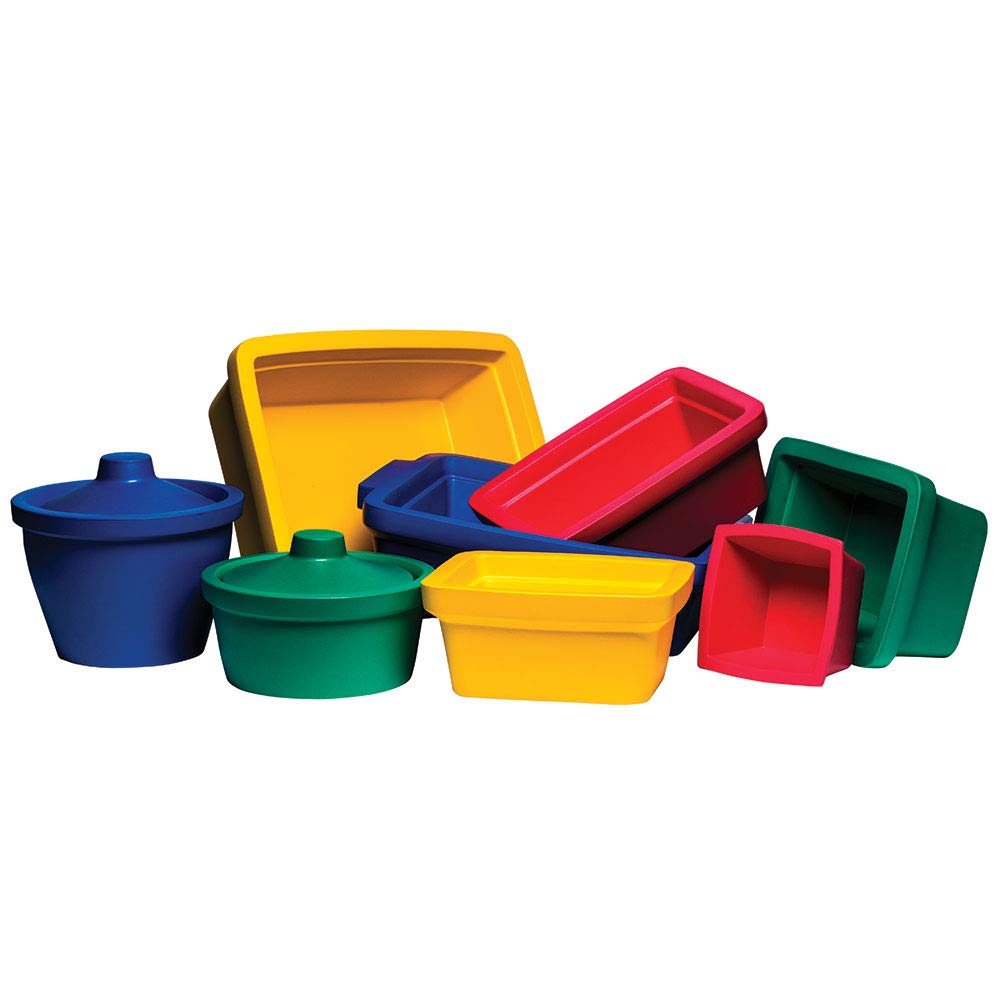 4L Medium Red Ice Pan with Lid - Stackable, Lightweight & Leak-Proof Ice Storage Container - EVA Material for Dry Ice, Liquid Nitrogen & Chemical Solvents - Perfect for Labs, Medical Use & Food Preservation