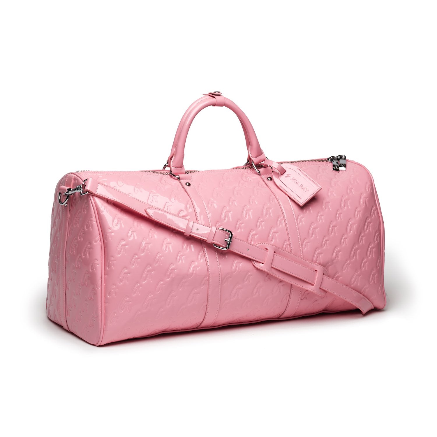 MONOGRAM DUFFLE BAG MIRROR PINK - Stylish Travel & Gym Bag for Women | Waterproof Carry-On Luggage for Weekend Trips & Workouts