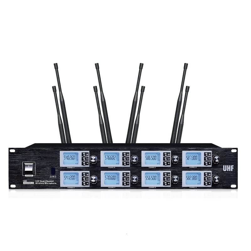 Professional Gooseneck Conference Microphone System - 8 Mics with 100 Wireless Channels, FCC Certified for Clear Audio in Meetings, Seminars & Events - Perfect for Boardrooms, Classrooms & Conference Halls