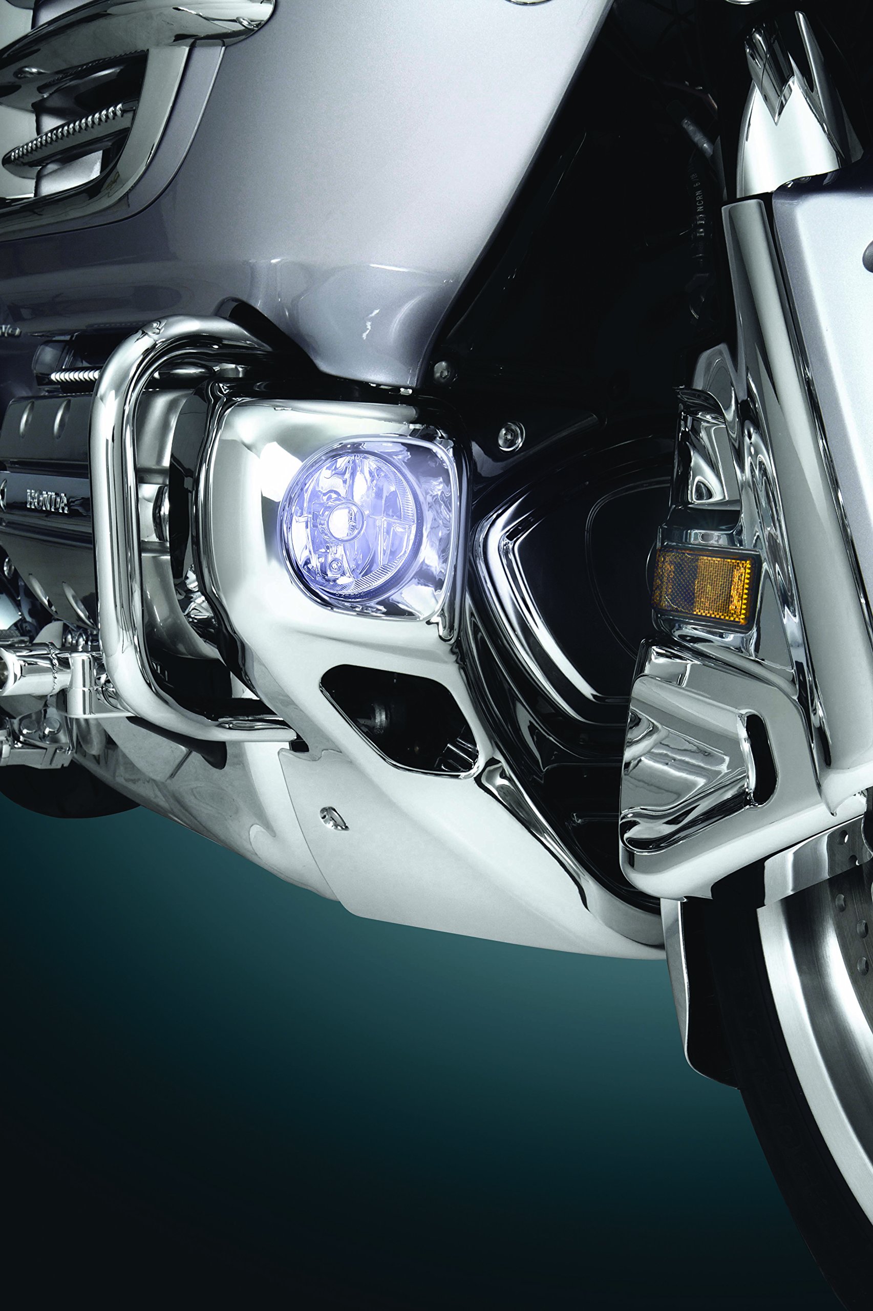 Show Chrome Accessories 52-704 Motorcycle Lower Fog Light Kit - High Visibility LED Lights for Night Riding & Adventure Touring
