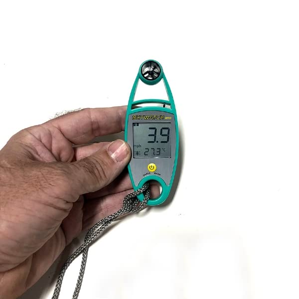 Skywatch Handheld Anemometer - Digital Wind Speed Meter with Air Temperature Measurement for Outdoor Activities, Hiking, Camping & Weather Monitoring
