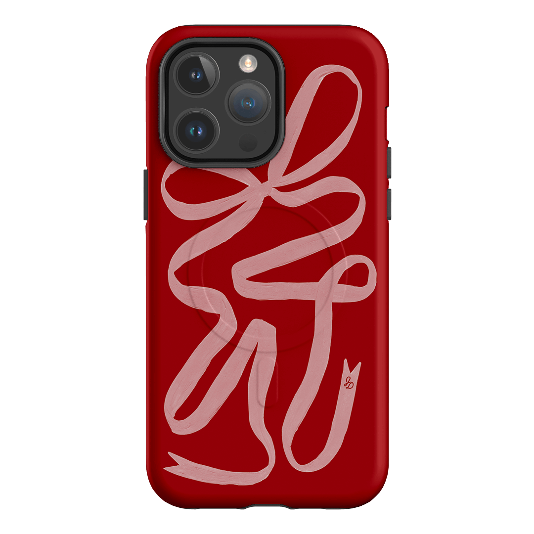 Cupid's Bow Ribbon Phone Case for iPhone & Samsung - Elegant Valentine's Day Gift for Her, Romantic Couple Accessory | Perfect for Dating, Anniversaries & Special Occasions