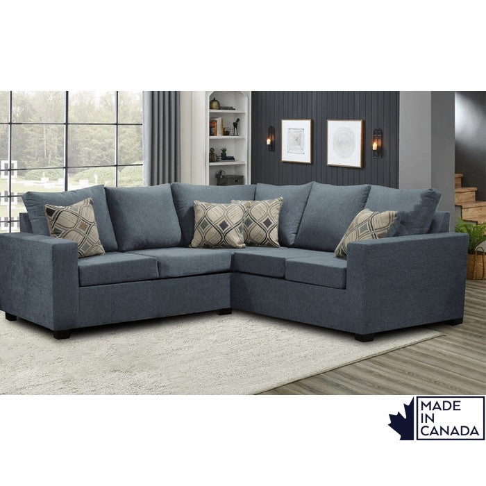 Premium Canadian-Made 2x2 Sectional Sofa with 17 Fabric Choices - Perfect for Living Rooms, Family Gatherings & Cozy Home Decor