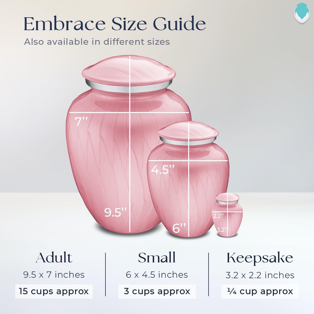 Personalized Praying Hands Cremation Urn for Adults - Large Pearl Light Pink Funeral Urn for Ashes (Holds 200 lbs) | Memorial Keepsake for Loved Ones | Perfect for Home Display, Funeral Services & Memorial Ceremonies