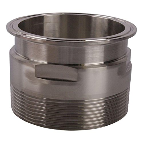 4 Inch NPT Adapter with Tri Clamp Fitting - 3 Pack - Compatible with Glacier Tanks - Perfect for Brewing, Distilling & Food Processing Equipment