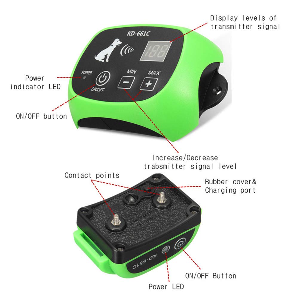 Wireless Dog Fence - Electric Pet Containment System with Safe Beep & Shock Modes | Waterproof & Rechargeable Training Collar for Small, Medium & Large Dogs (1/2/3 Dog Options) | Perfect for Backyard, Farm & Outdoor Dog Training