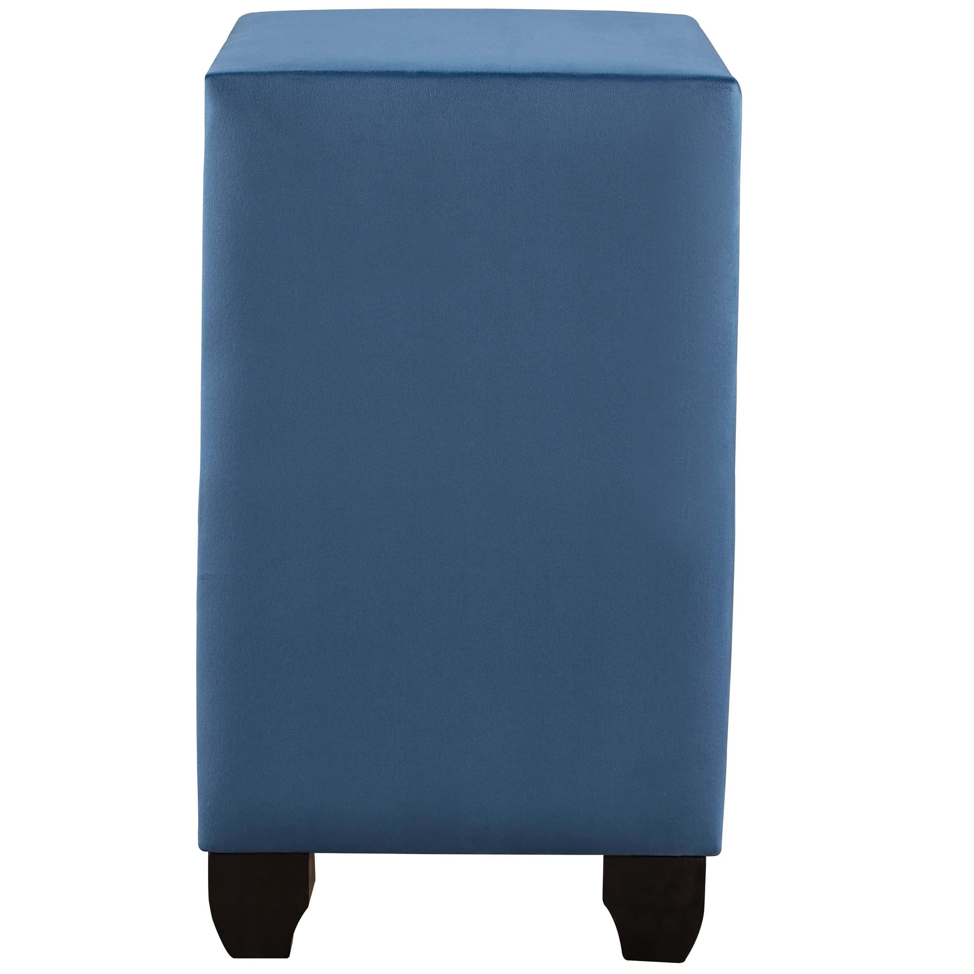 Blue Nightstand with 2 Drawers & Diamond Handle - Bedside Storage for Bedroom, Living Room