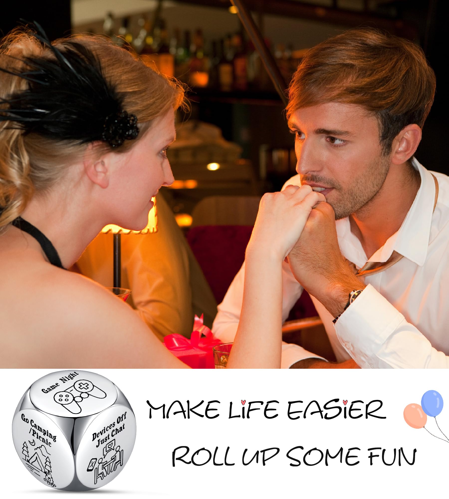 Funny Food Decision Dice Game - Stocking Stuffers for Men & Women, White Elephant Gifts for Adults, Couples Games for Date Night, Anniversary & Birthday Gifts for Him/Her - Perfect for Family Game Nights & Party Icebreakers
