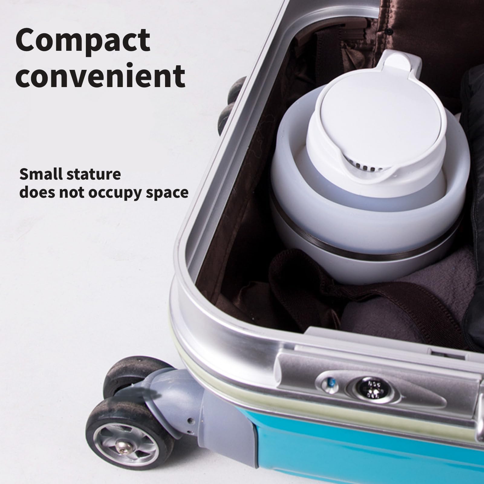 Foldable Electric Travel Kettle - Portable Silicone Water Boiler for Tea, Coffee & Cooking | Compact, Food-Grade & Fast Heating | Perfect for Camping, Office & Dorm Use