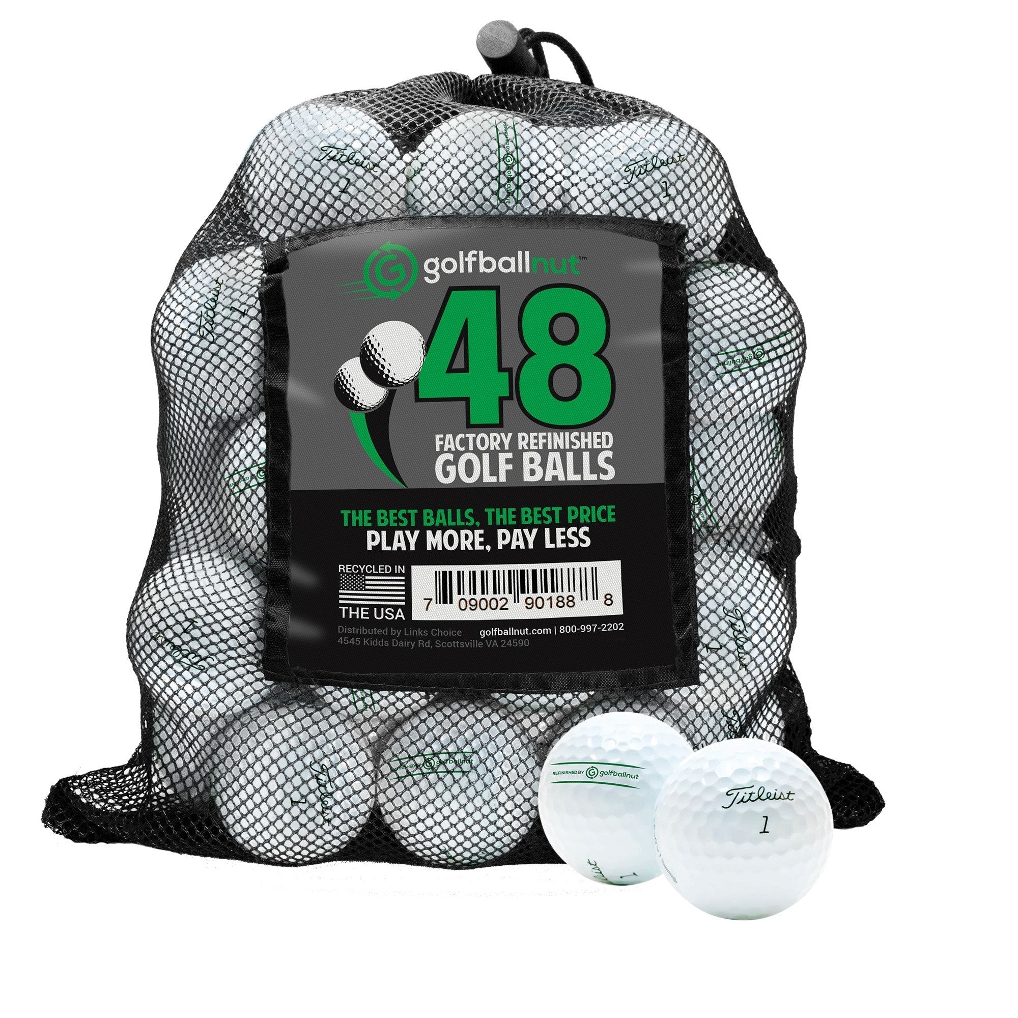 Premium Titleist Pro V1 2022 Refinished Golf Balls - Mint Condition with Mesh Bag | High Performance for Tournaments & Practice Rounds