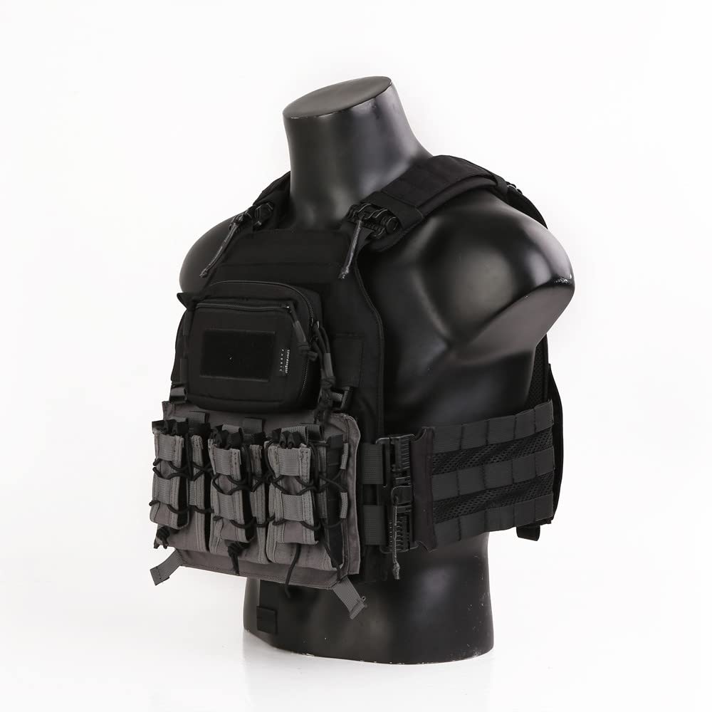 EmersonGear LAVC Assault Plate Carrier with ROC, Quick Release Tactical Military Airsoft Paintball Vest - MOLLE Expandable Design for Outdoor Training, Airsoft Battles & Tactical Missions
