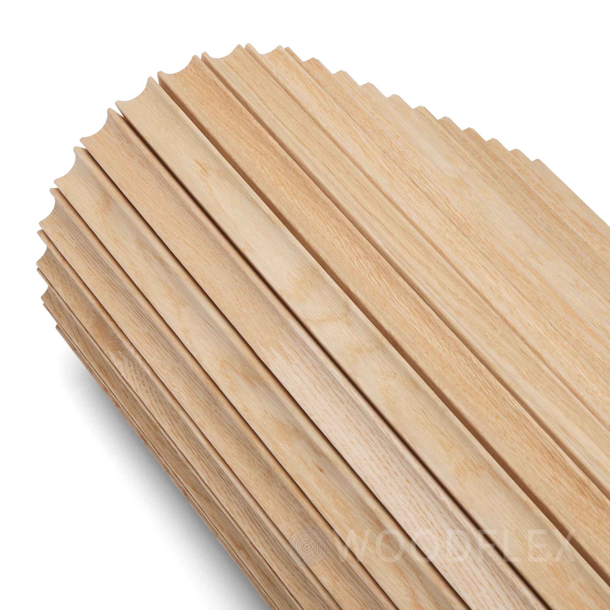 Flexible Wooden Slat Wall Panel - Natural Oak Veneer - 2700mm x 600mm Wave Design - Modern Acoustic Room Divider for Home & Office Decor