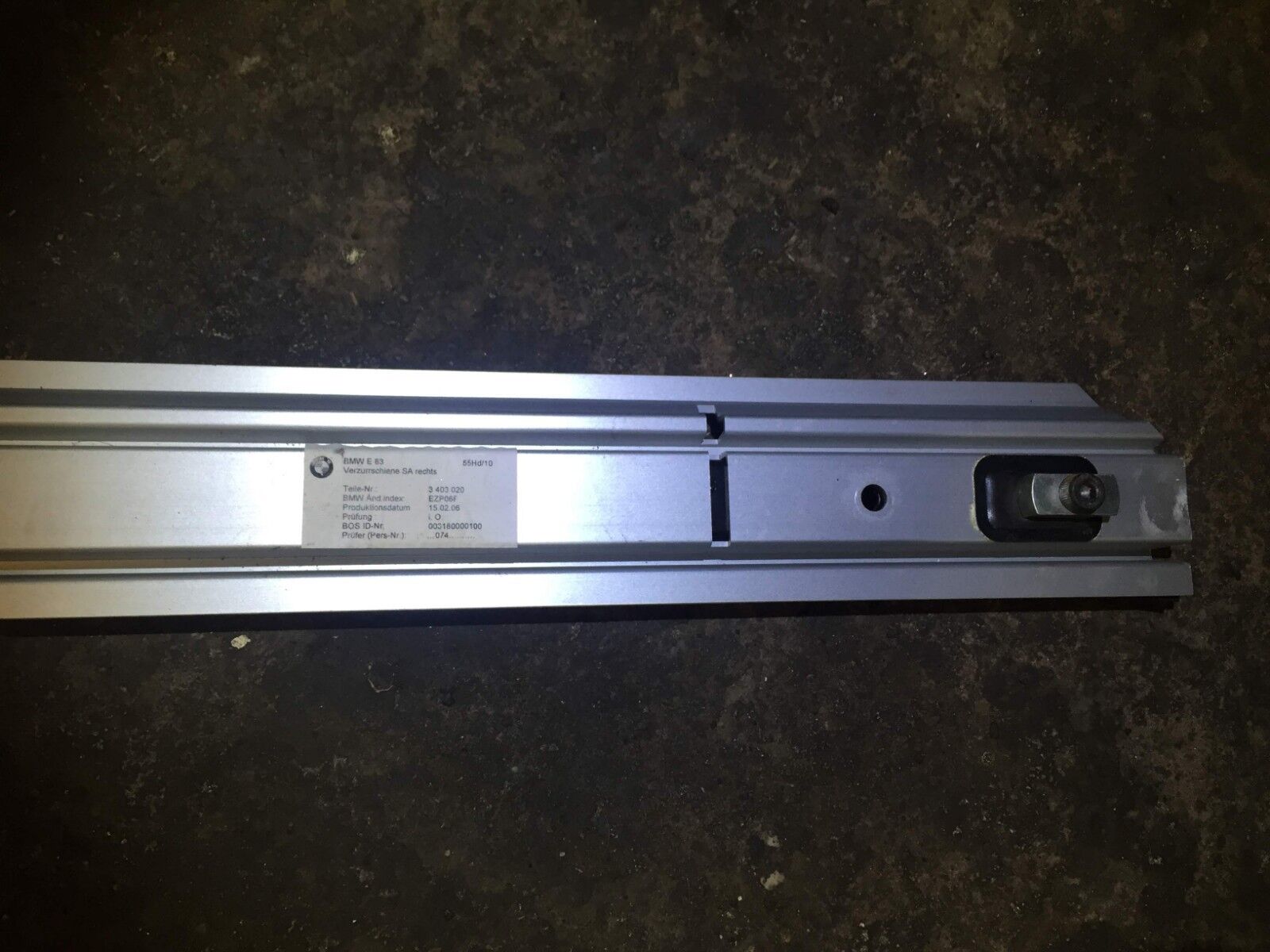 2004-2010 BMW X3 E83 Right Rear Cargo Tie Down Frame Rail OEM D34 - Perfect for Securing Luggage and Cargo During Travel
