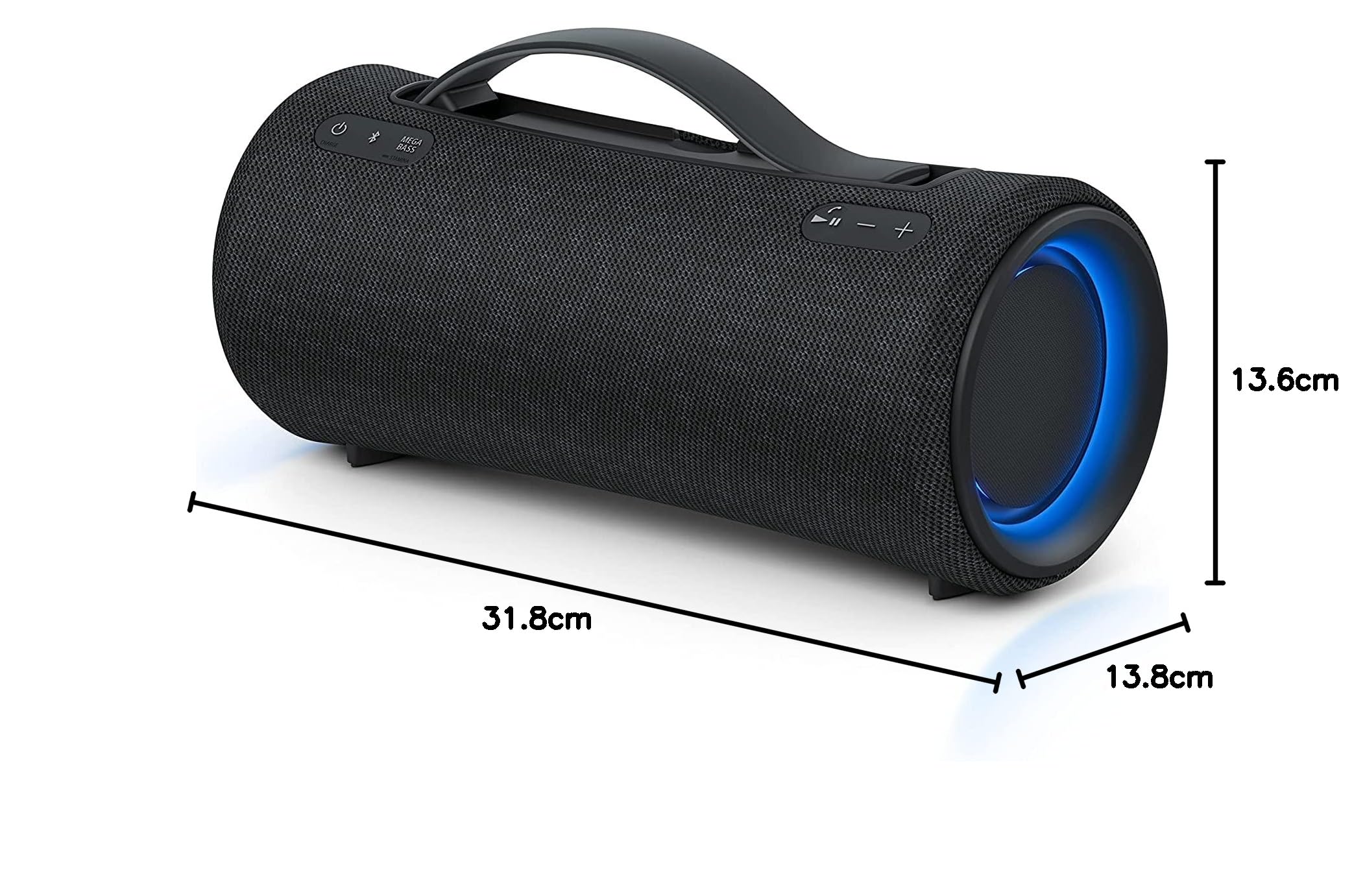 SONY SRS-XG300 Portable Bluetooth Speaker with Powerful Bass, IP67 Waterproof, 25H Playtime - Wireless Party Speaker with LED Lights, Fast Charging & Power Bank for Smartphones - Perfect for Outdoor, Beach, Pool Parties & Camping (Black)