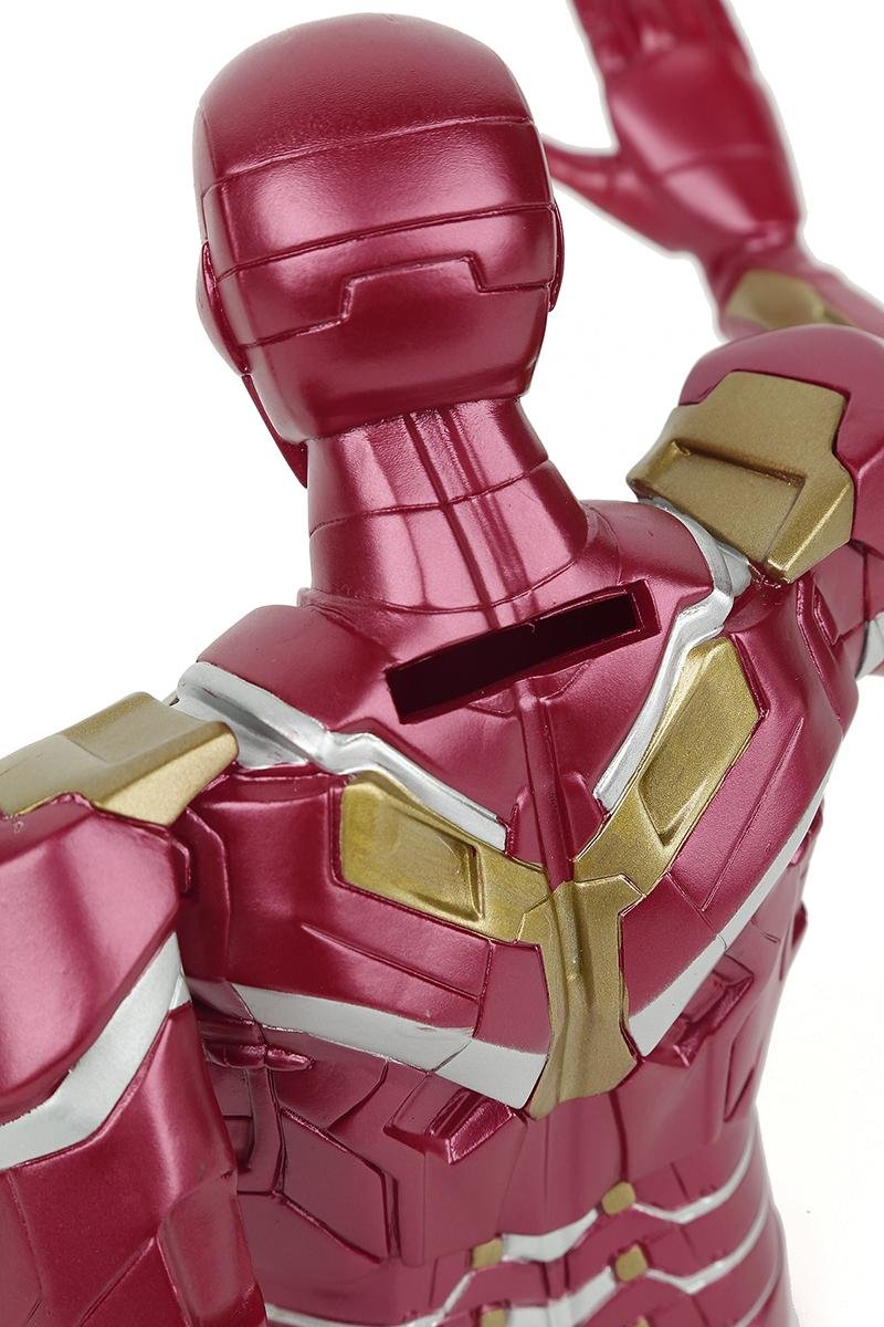 Avengers: Age of Ultron Iron Man Light-Up Bust Bank - Collectible Marvel Superhero Coin Bank with LED Light Effects | Perfect for Marvel Fans, Home Decor, and Gift Giving