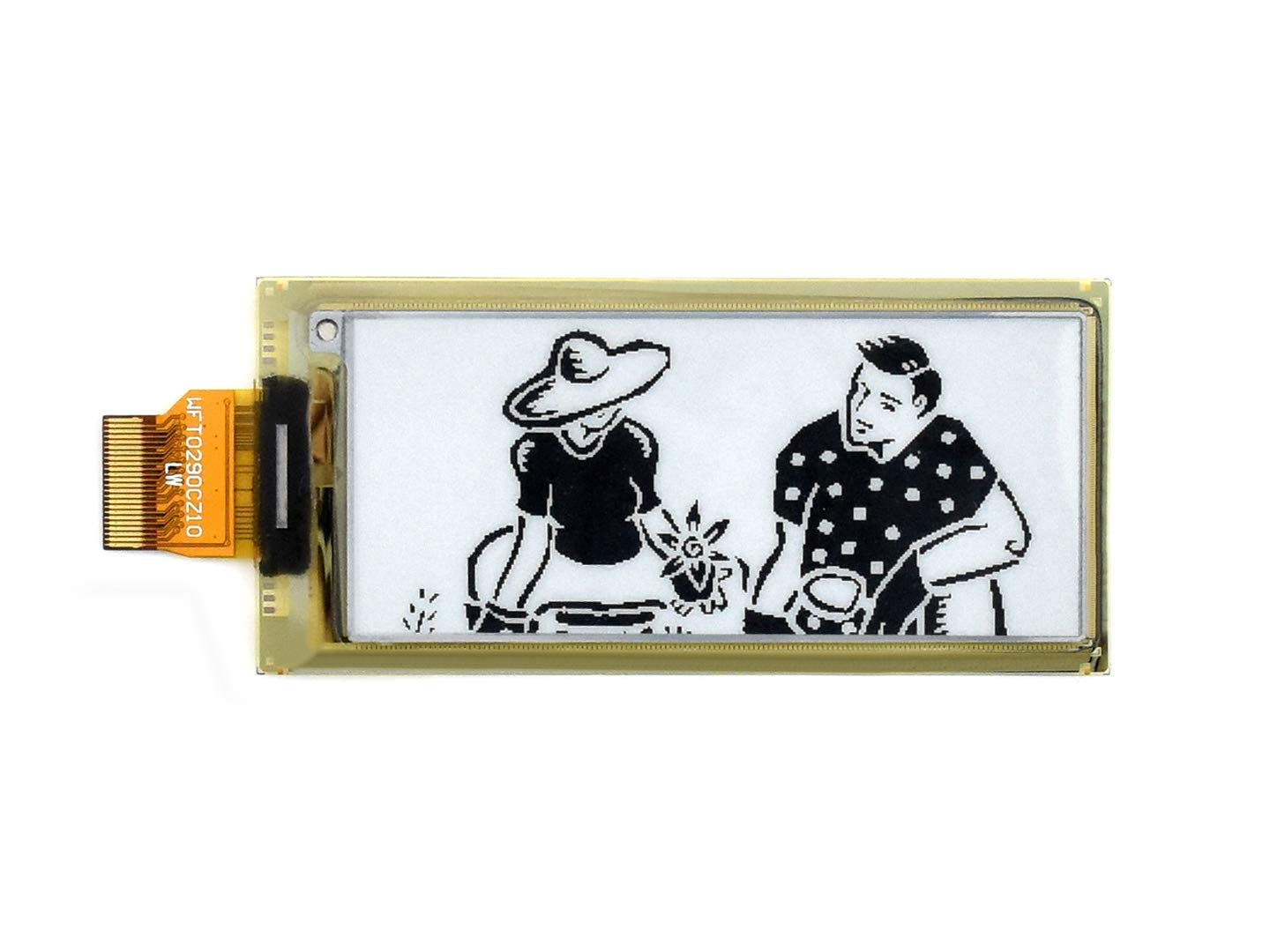 Waveshare 2.9 Inch Flexible E-Ink Display HAT - 296x128 Resolution Black/White E-Paper Screen with SPI Interface for Raspberry Pi (Zero/2B/3B/3B+), Jetson Nano - Perfect for DIY Projects, E-Book Readers, and Digital Signage