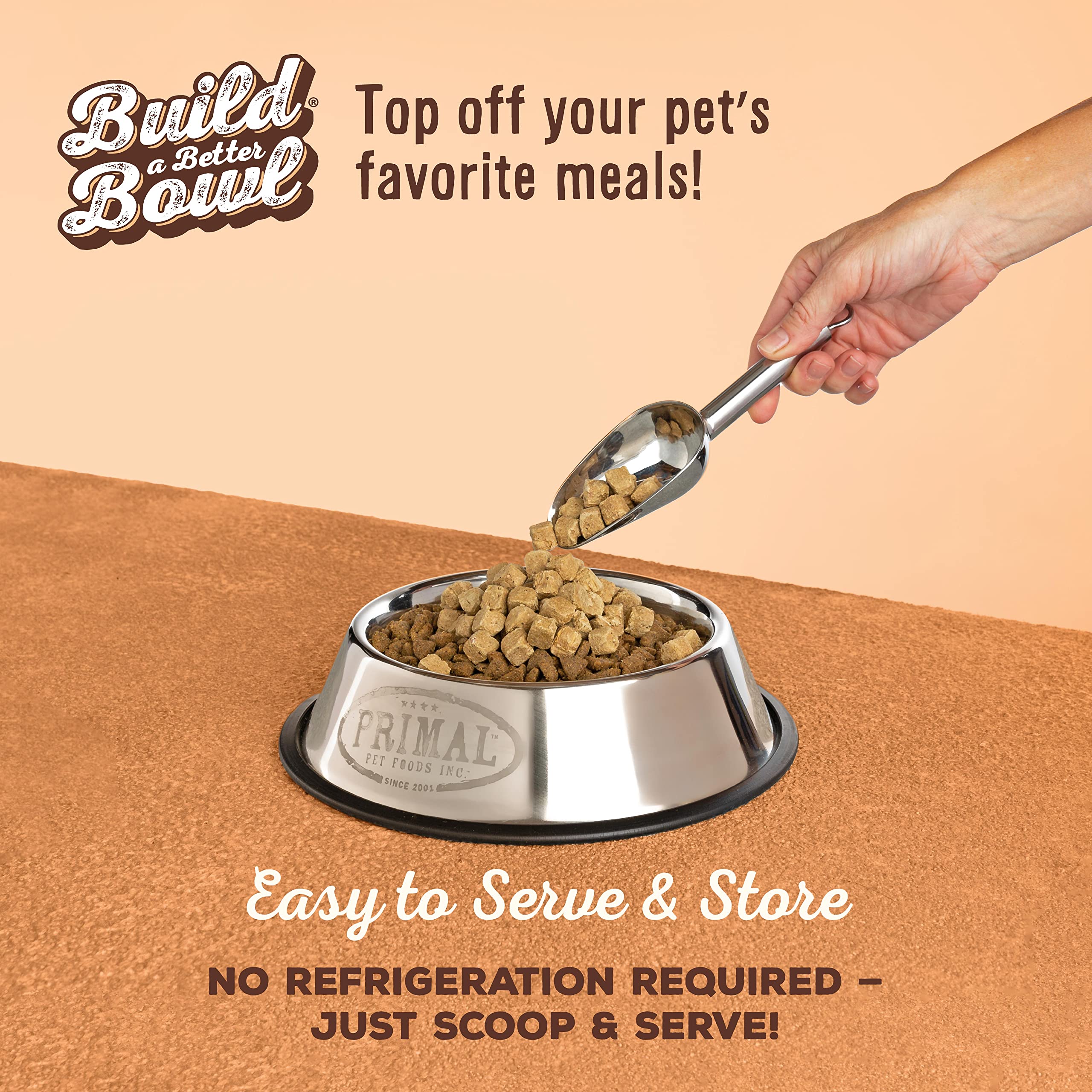 **Primal Freeze-Dried Pork Dog & Cat Food Toppers - Grain-Free, Probiotic-Enriched Meal Mixers & Training Treats (3.5 oz) - Perfect for Kibble Boosters, Picky Eaters & Reward-Based Training**