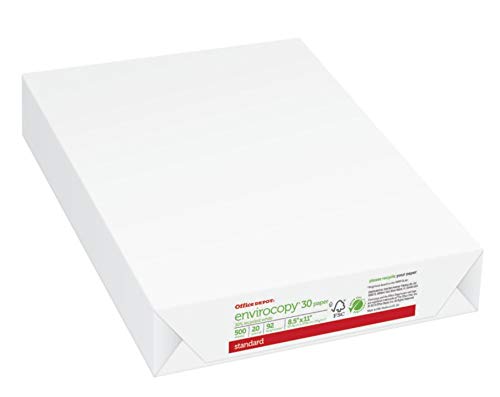 Office Depot® EnviroCopy® FSC Certified Copy Paper - 30% Recycled, 20 Lb, Letter Size (8.5