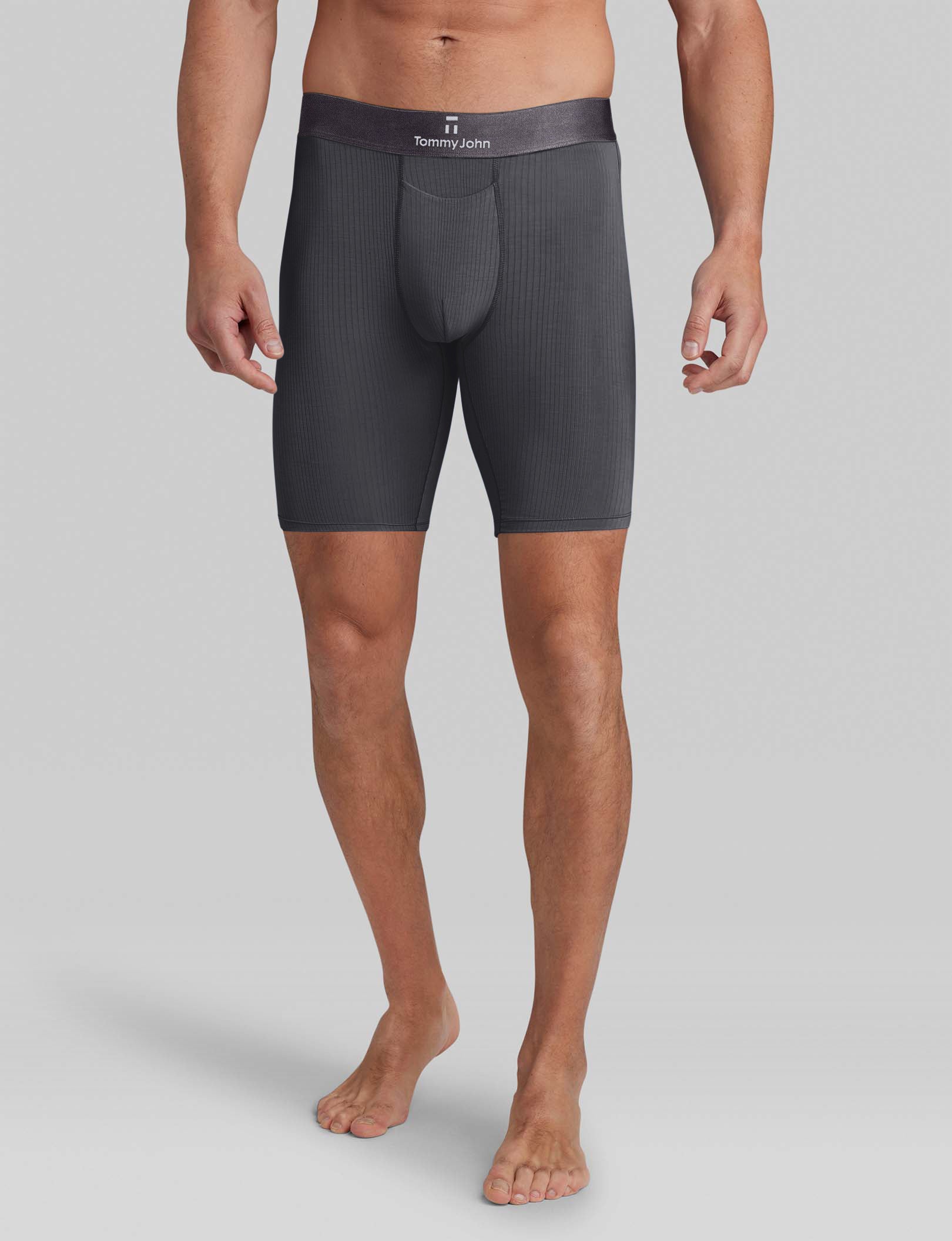 Premium Second Skin Luxe Rib Boxer Briefs - 8-Pack of Ultra Soft Men's Underwear for All-Day Comfort | Perfect for Workout, Lounge & Everyday Wear