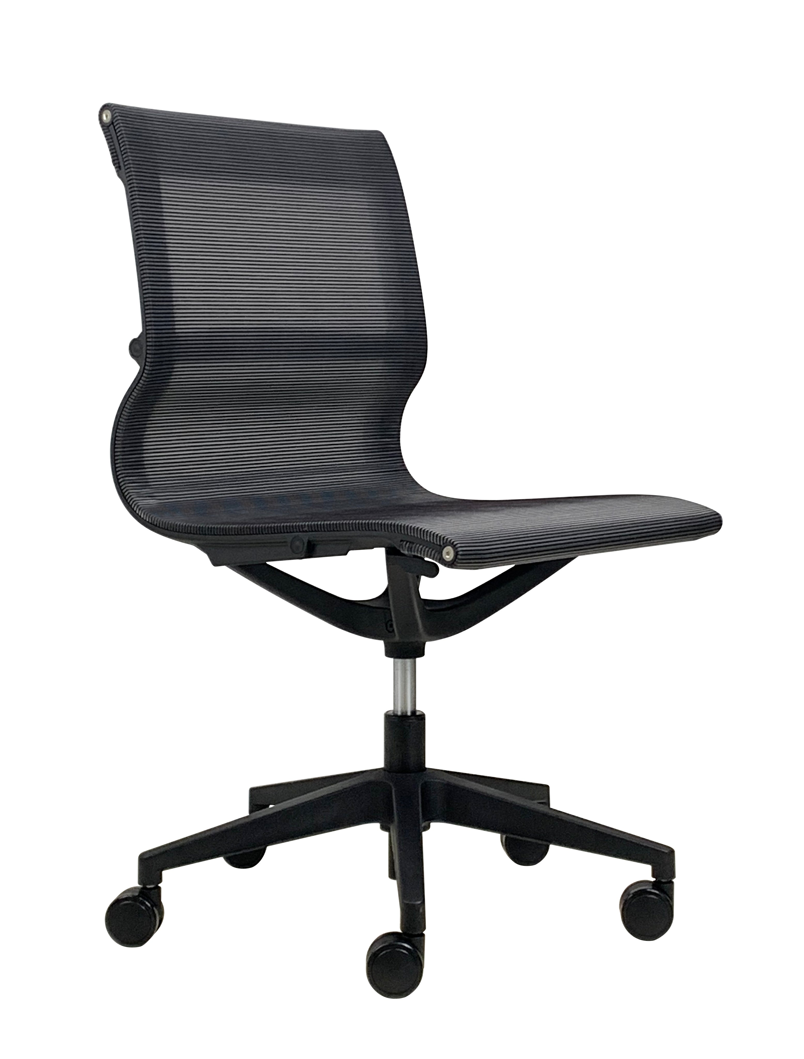 Eurotech Kinetic Designer Spider Mesh No Arms Office Chair - Black (MT301BNA) - Ergonomic Mesh Back Computer Chair for Home & Office Workspace