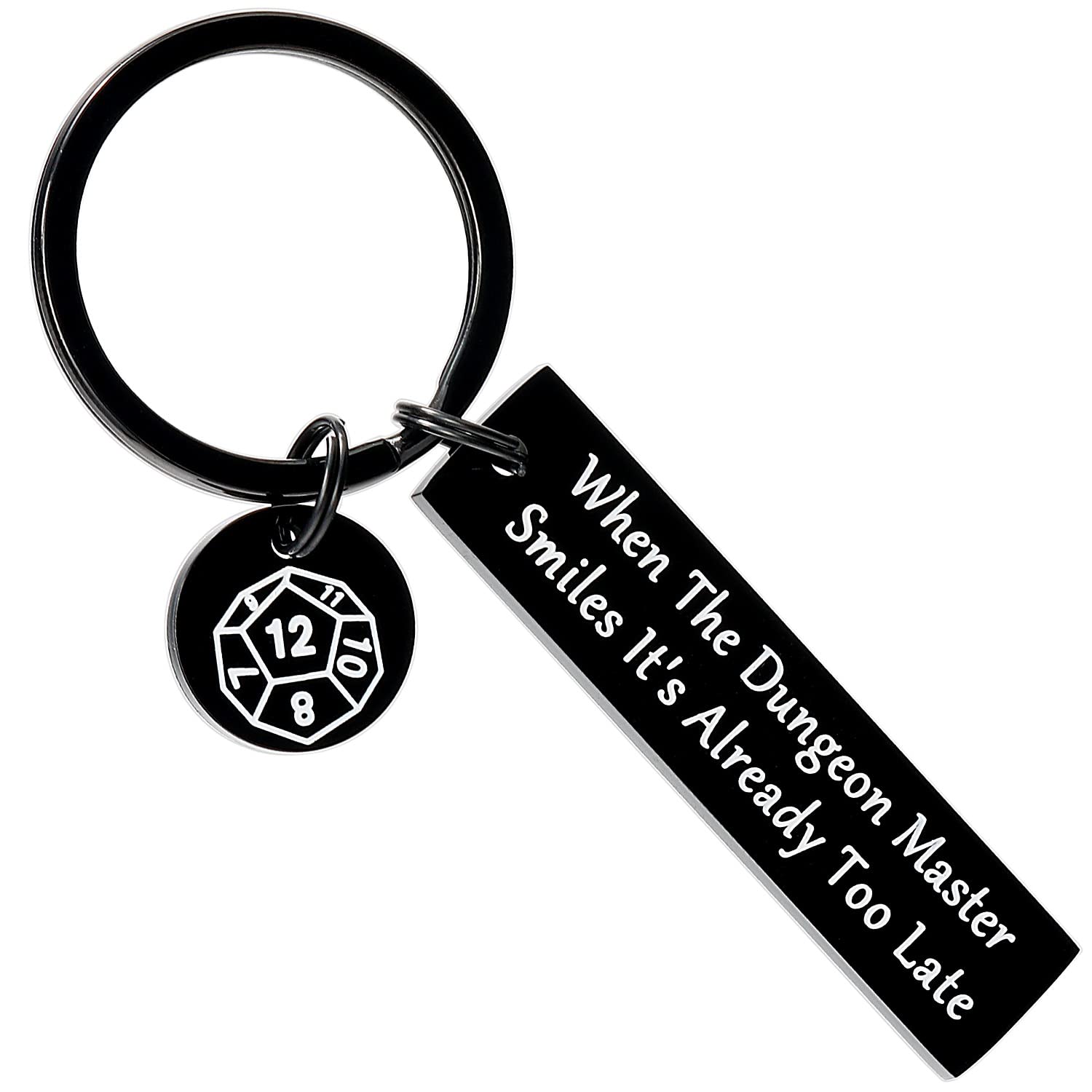 Dungeons & Dragons Keychain - HUTIMY DND Merchandise Keyring Gift for Men, Dungeon Master Jewelry & Accessories | Perfect for Gamer Gifts, Cosplay, and Fantasy Lovers