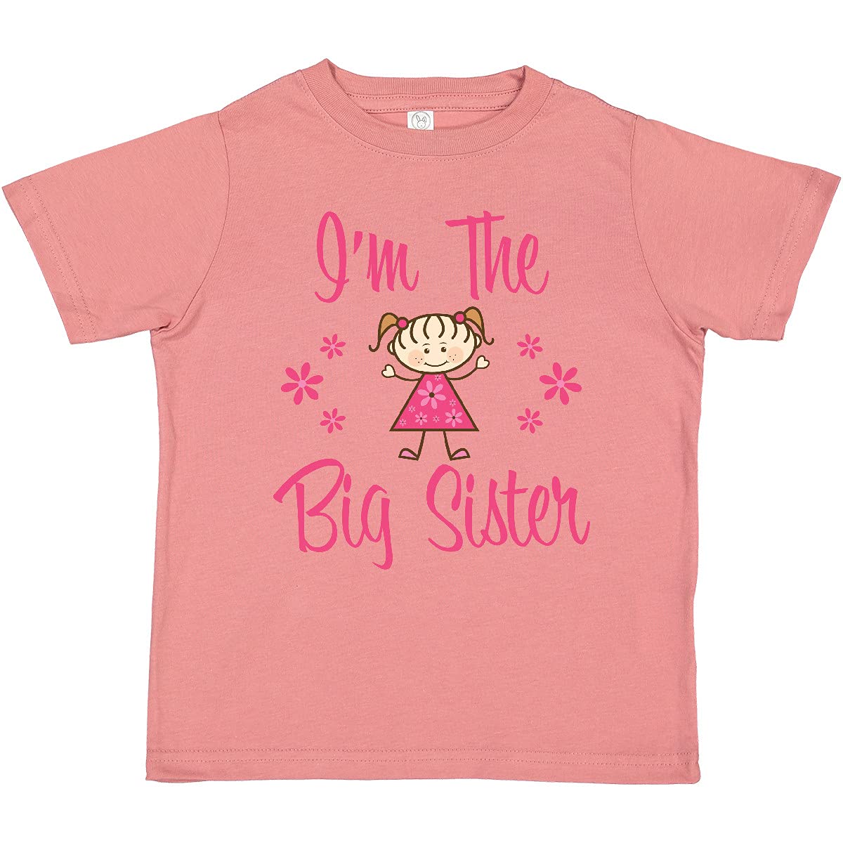 Inktastic Big Sister Toddler T-Shirt - Cute Sibling Matching Outfit for Toddler Girls - Perfect for Family Photos, Birthday Gifts & Special Occasions
