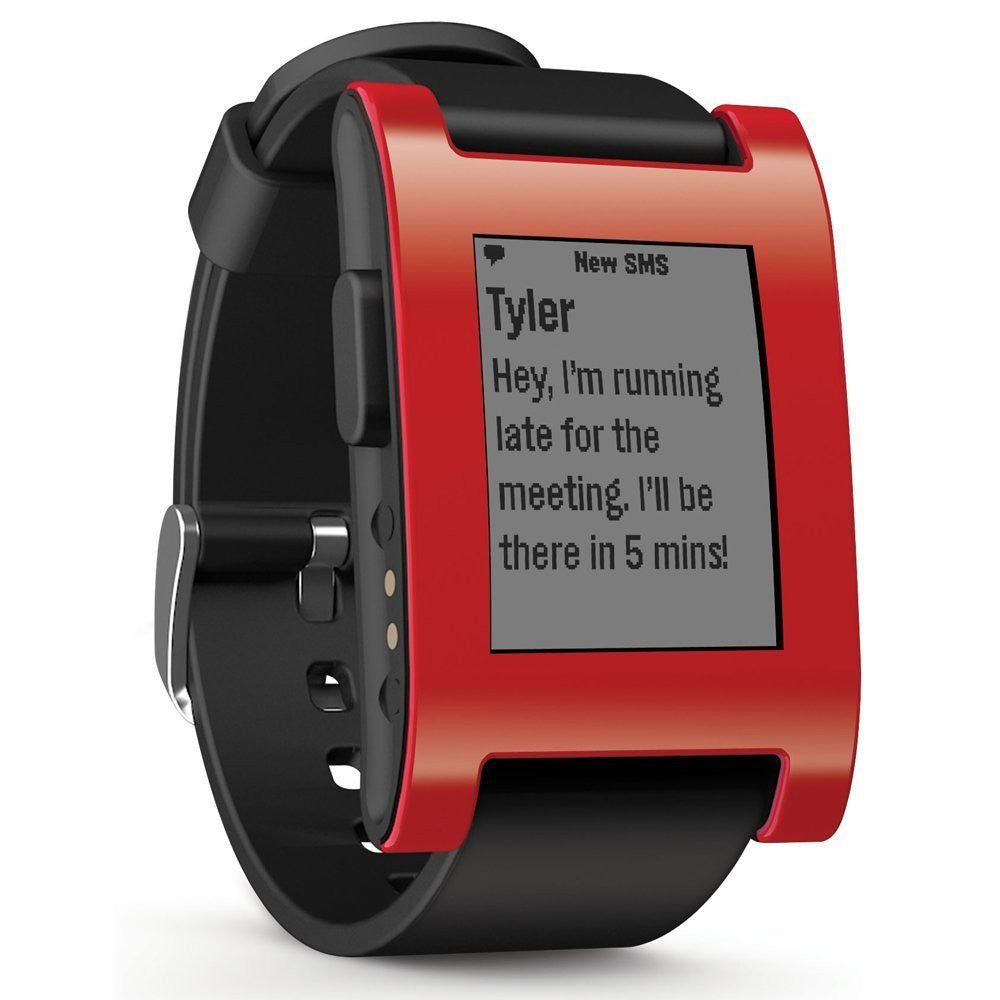 Pebble Smartwatch - Waterproof Fitness Tracker with Heart Rate Monitor, Sleep Tracking & Notifications for iPhone & Android - Perfect for Running, Swimming & Daily Activity Tracking